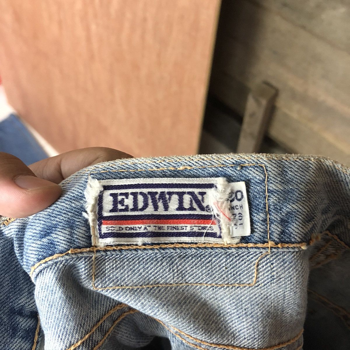 Edwin Edwin Blue Distressed vintage Denim Pants #6731 Size US 27 - 14 Thumbnail