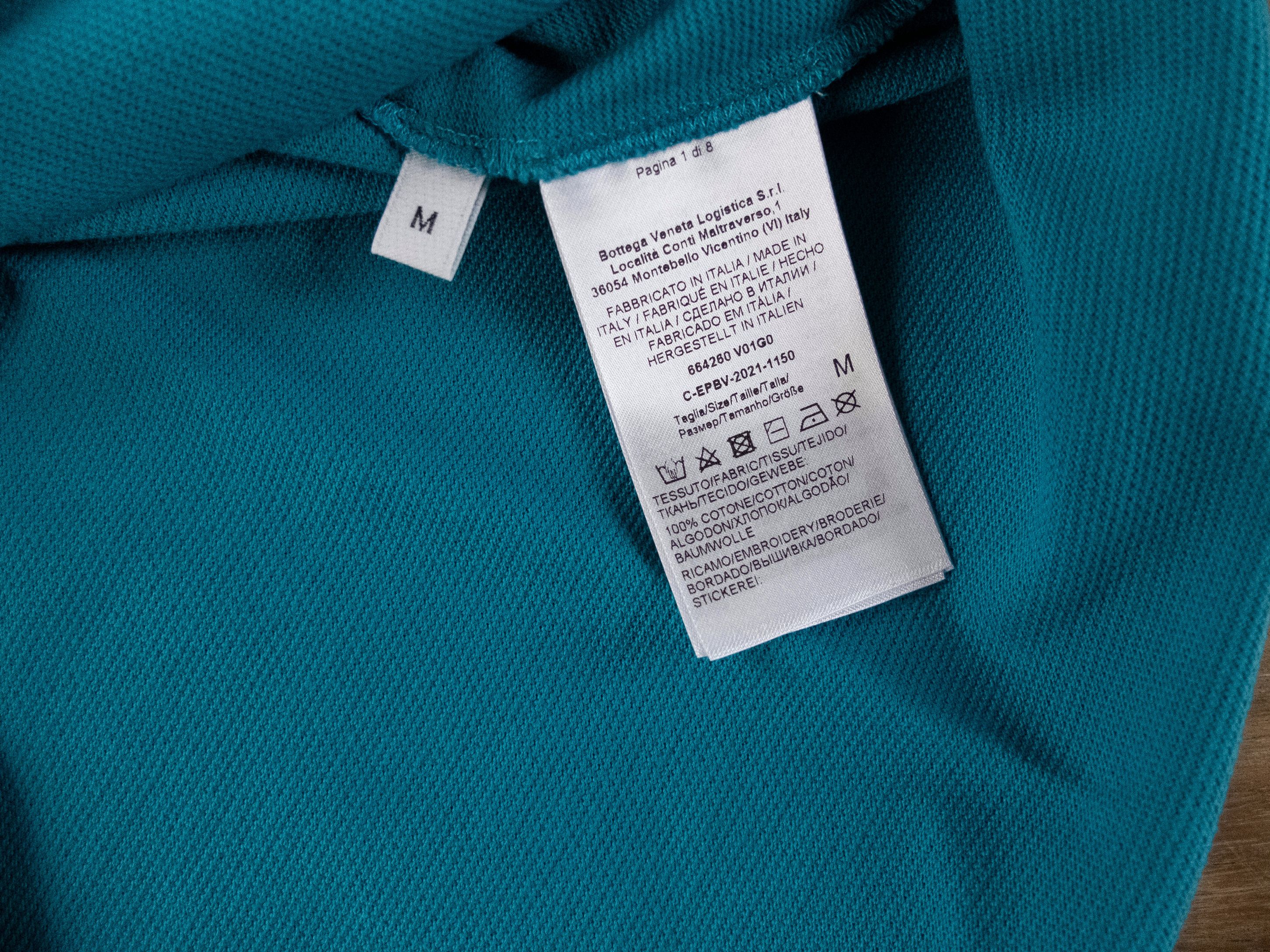 Bottega Veneta BOTTEGA VENETA solid blue pique cotton polo shirt Medium q Size US M / EU 48-50 / 2 - 7 Thumbnail