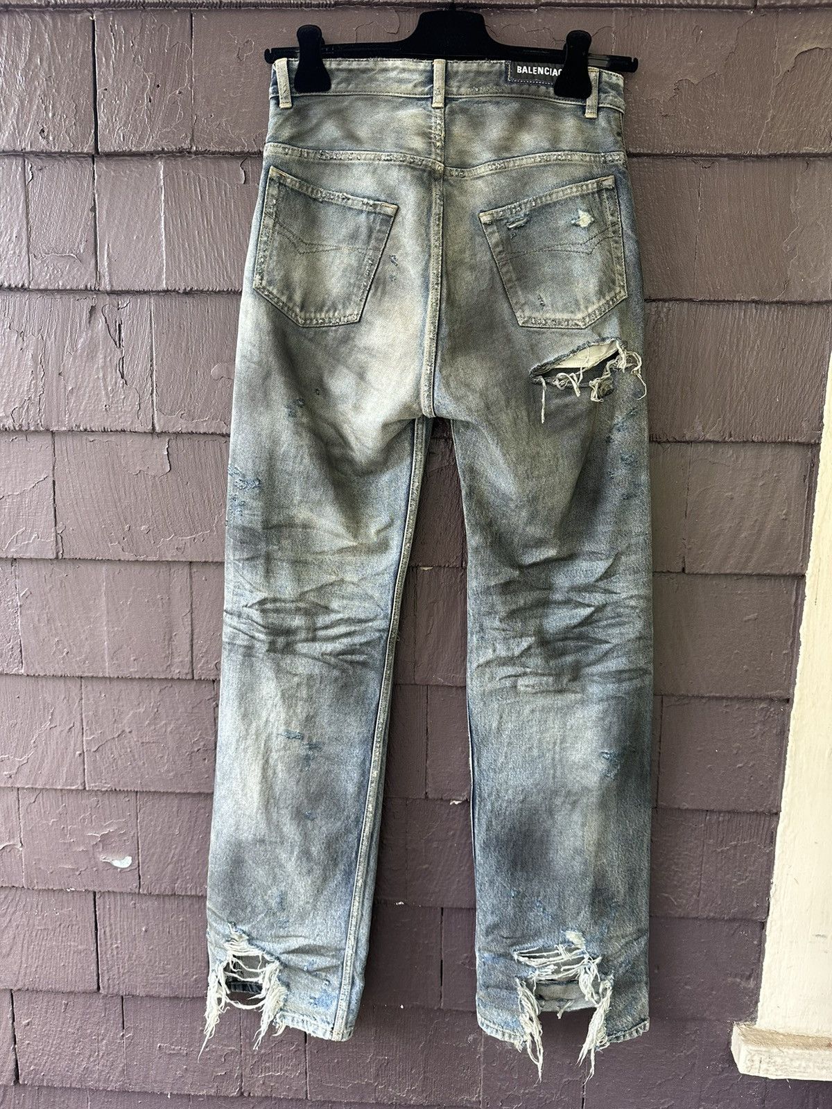 Balenciaga Balenciaga Mud Show Destroyed Denim Size US 30 / EU 46 - 2 Thumbnail