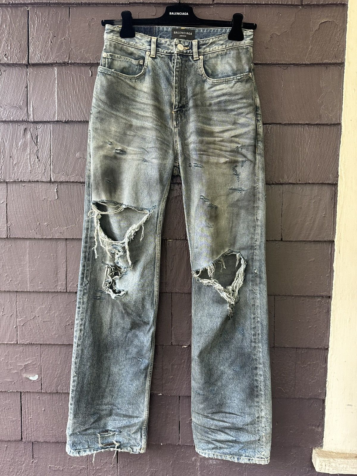 Balenciaga Balenciaga Mud Show Destroyed Denim Size US 30 / EU 46 - 1 Thumbnail