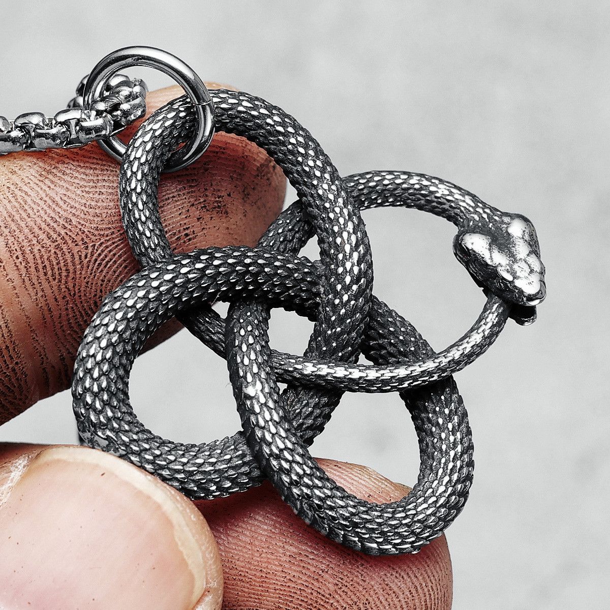 Jewelry Geometry Snake Pendant Necklace Size ONE SIZE - 3 Thumbnail