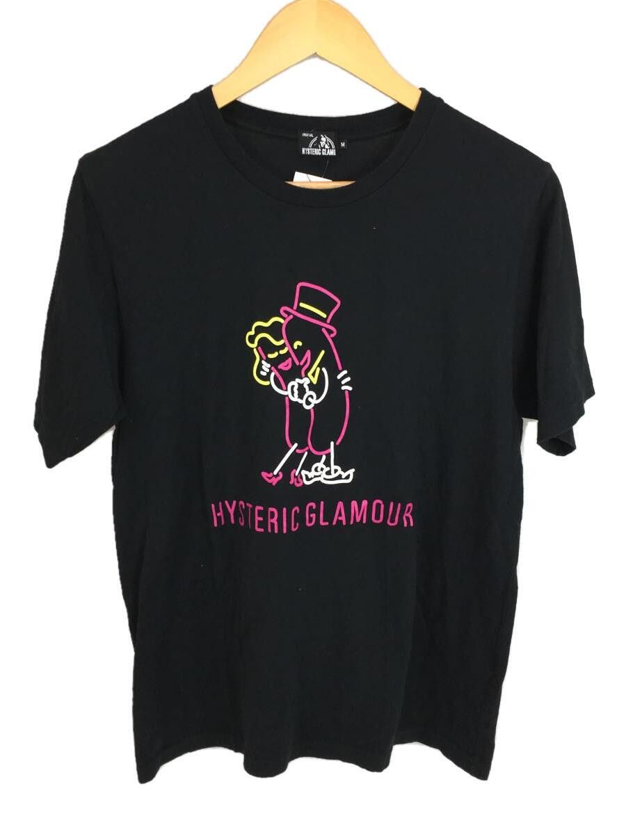 image of Hysteric Glamour Neon Hot Dog T-Shirt in Black, Men's (Size Medium)