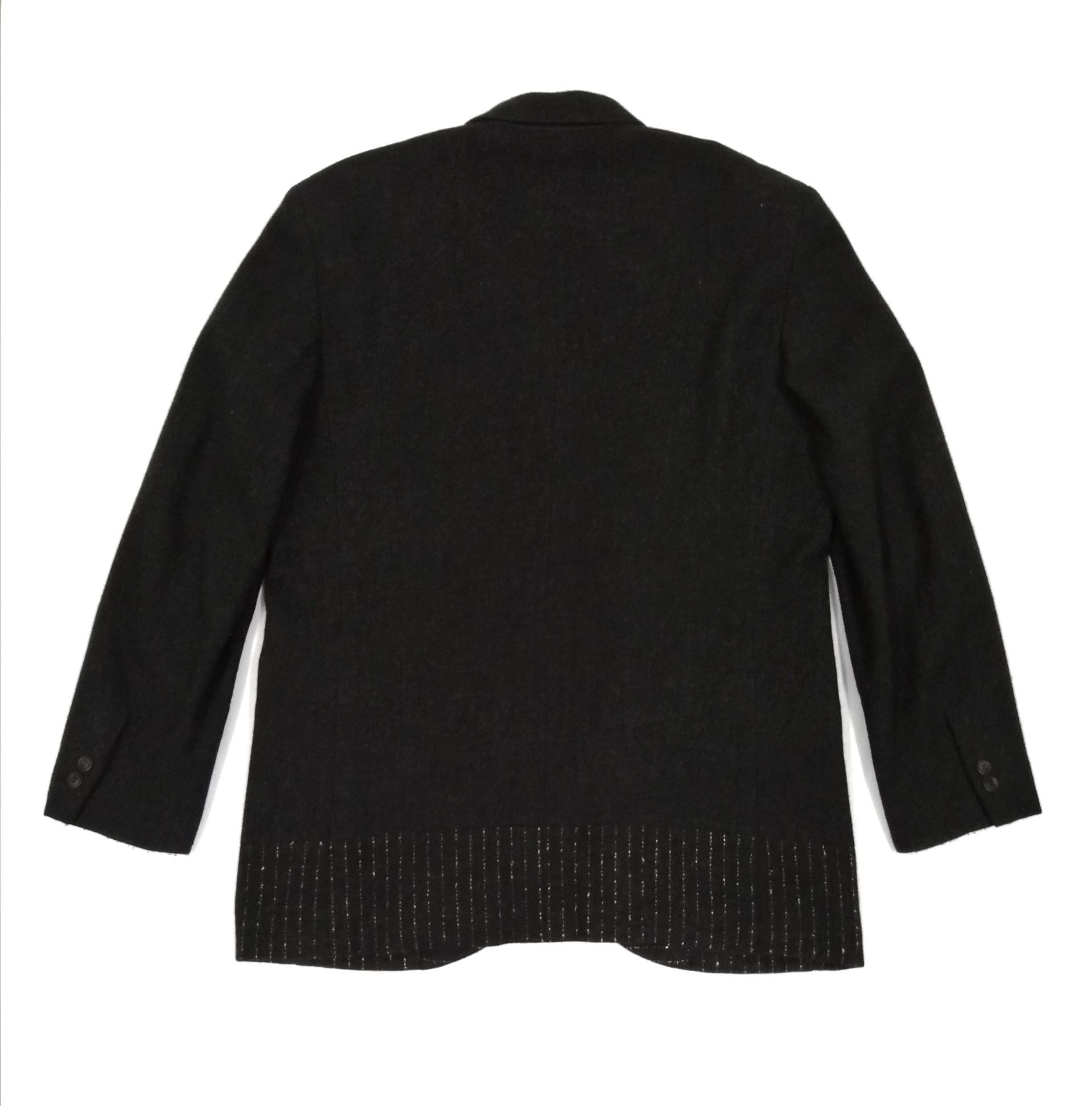 Issey Miyake Iconic! Issey Miyake Men Wool Two Tones Stitch Black Blazer Size US L / EU 52-54 / 3 - 4 Thumbnail