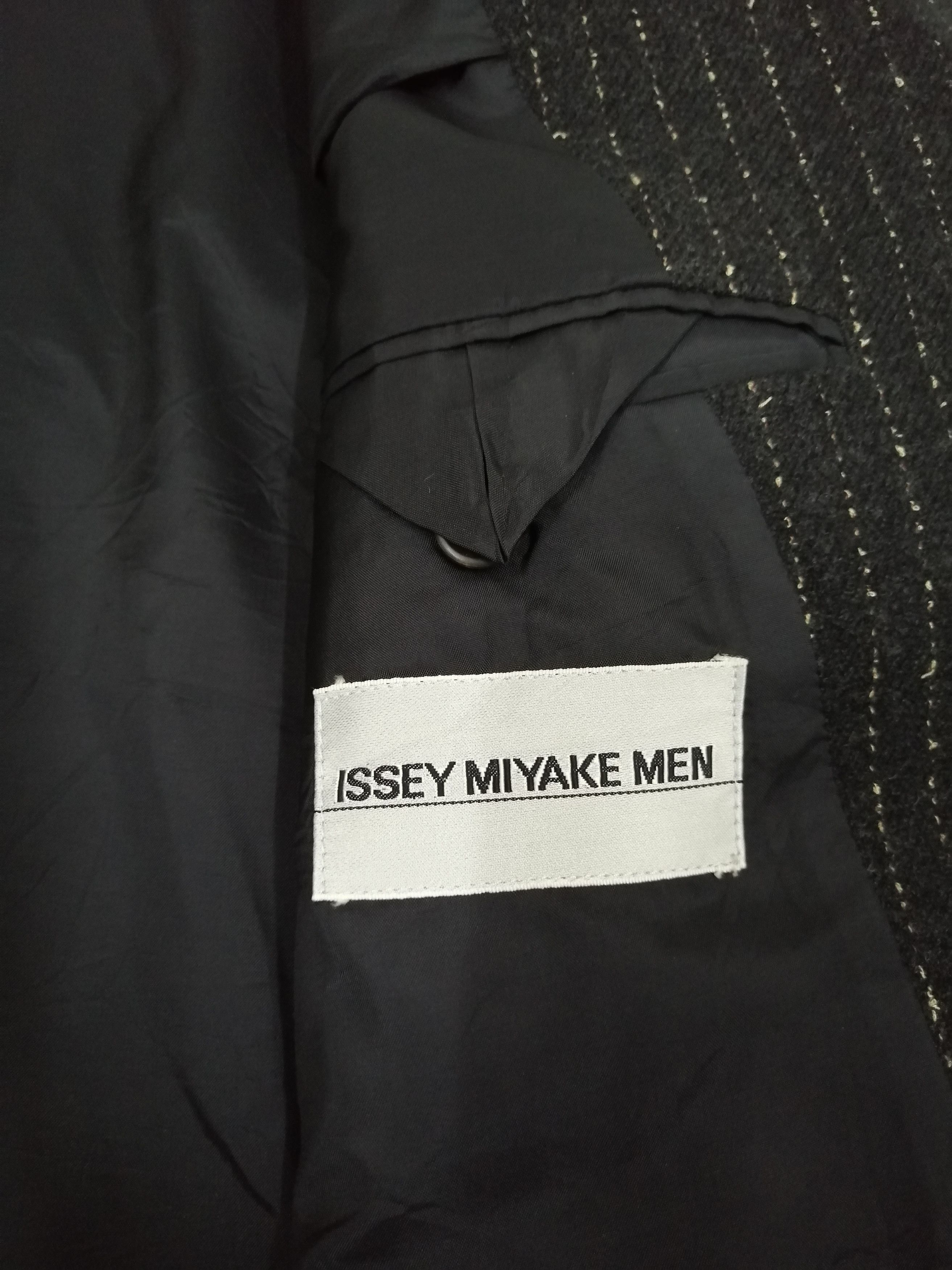 Issey Miyake Iconic! Issey Miyake Men Wool Two Tones Stitch Black Blazer Size US L / EU 52-54 / 3 - 6 Thumbnail