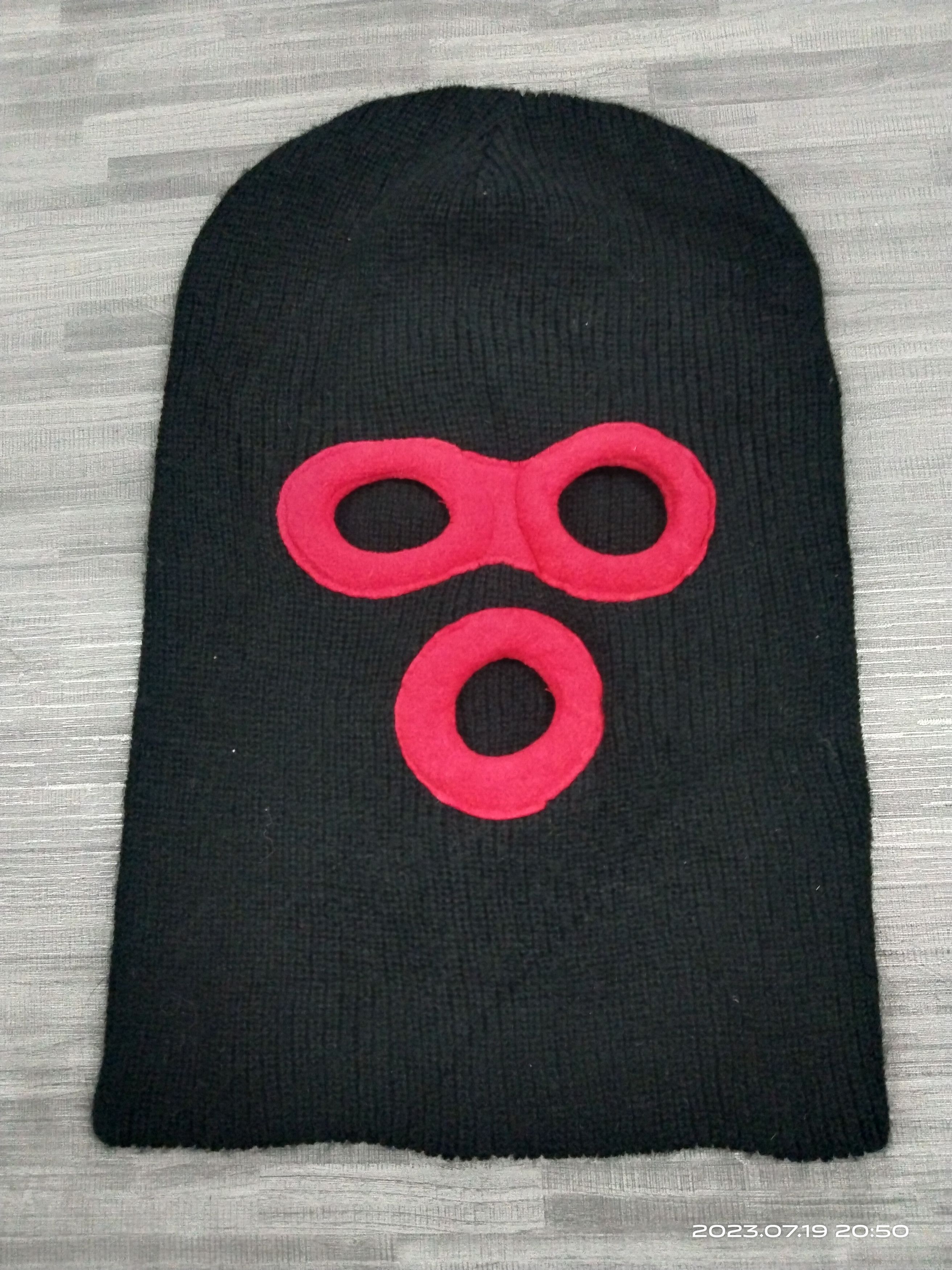 Japanese Brand BALACLAVA BLACK RED EYE FASHION Size ONE SIZE - 2 Thumbnail