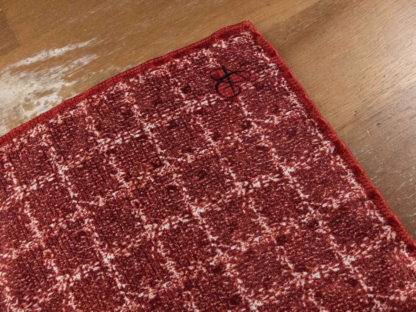 Canali CANALI rose red plaid motif silk pocket square authentic NWT Size ONE SIZE - 2 Thumbnail