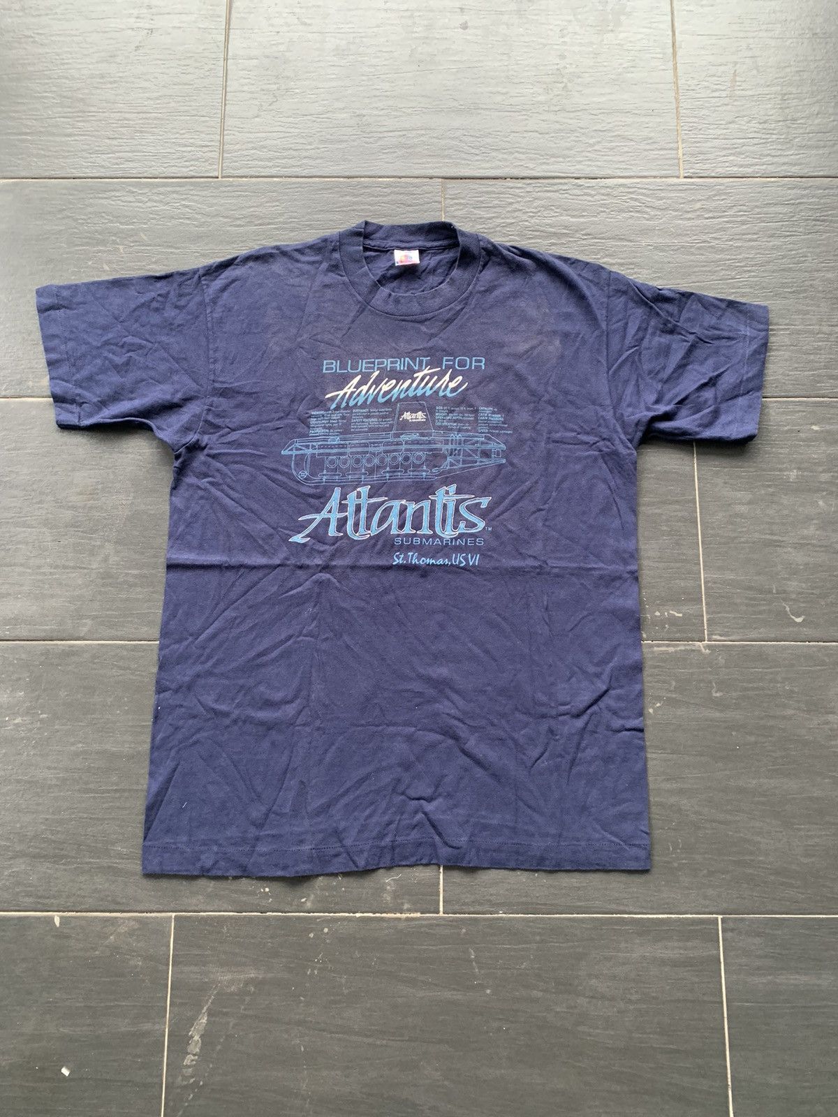 Vintage Vintage Atlantis Submarines T- Shirt Size US L / EU 52-54 / 3 - 1 Thumbnail
