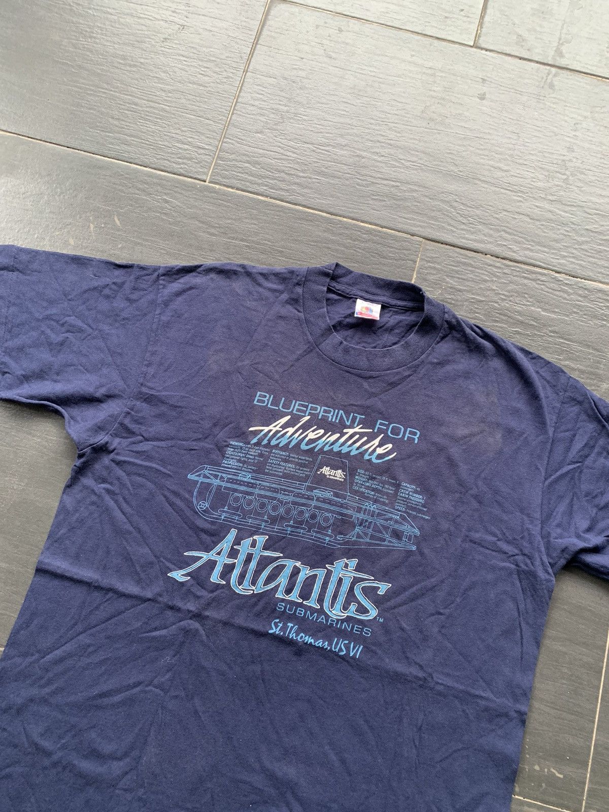 Vintage Vintage Atlantis Submarines T- Shirt Size US L / EU 52-54 / 3 - 2 Thumbnail