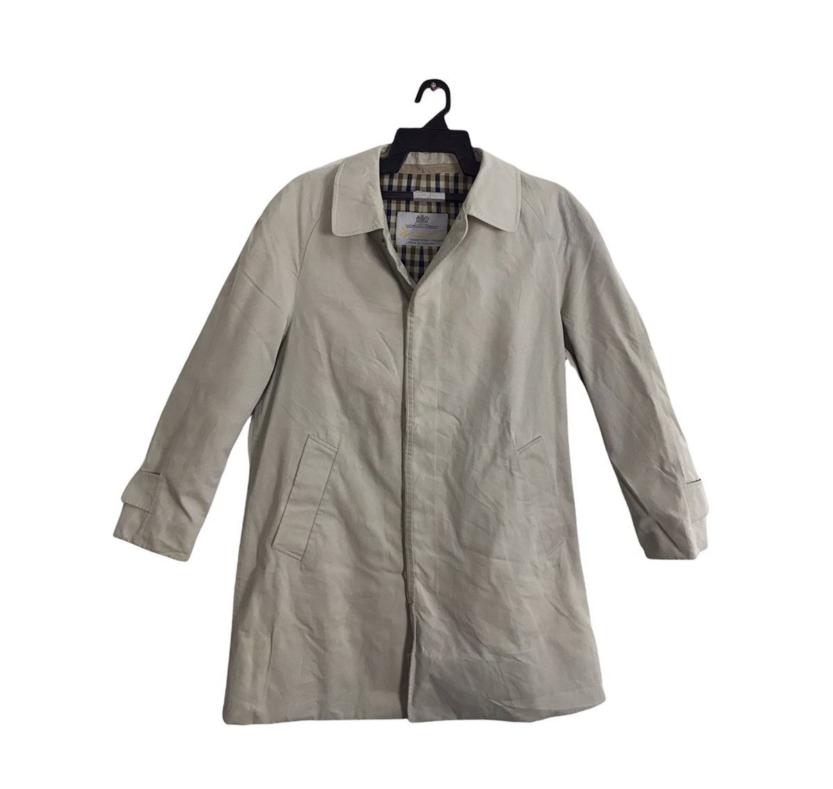 Aquascutum × Designer Aquascutum London Trench Coat Plain Button Design Size XL / US 12-14 / IT 48-50 - 1 Thumbnail
