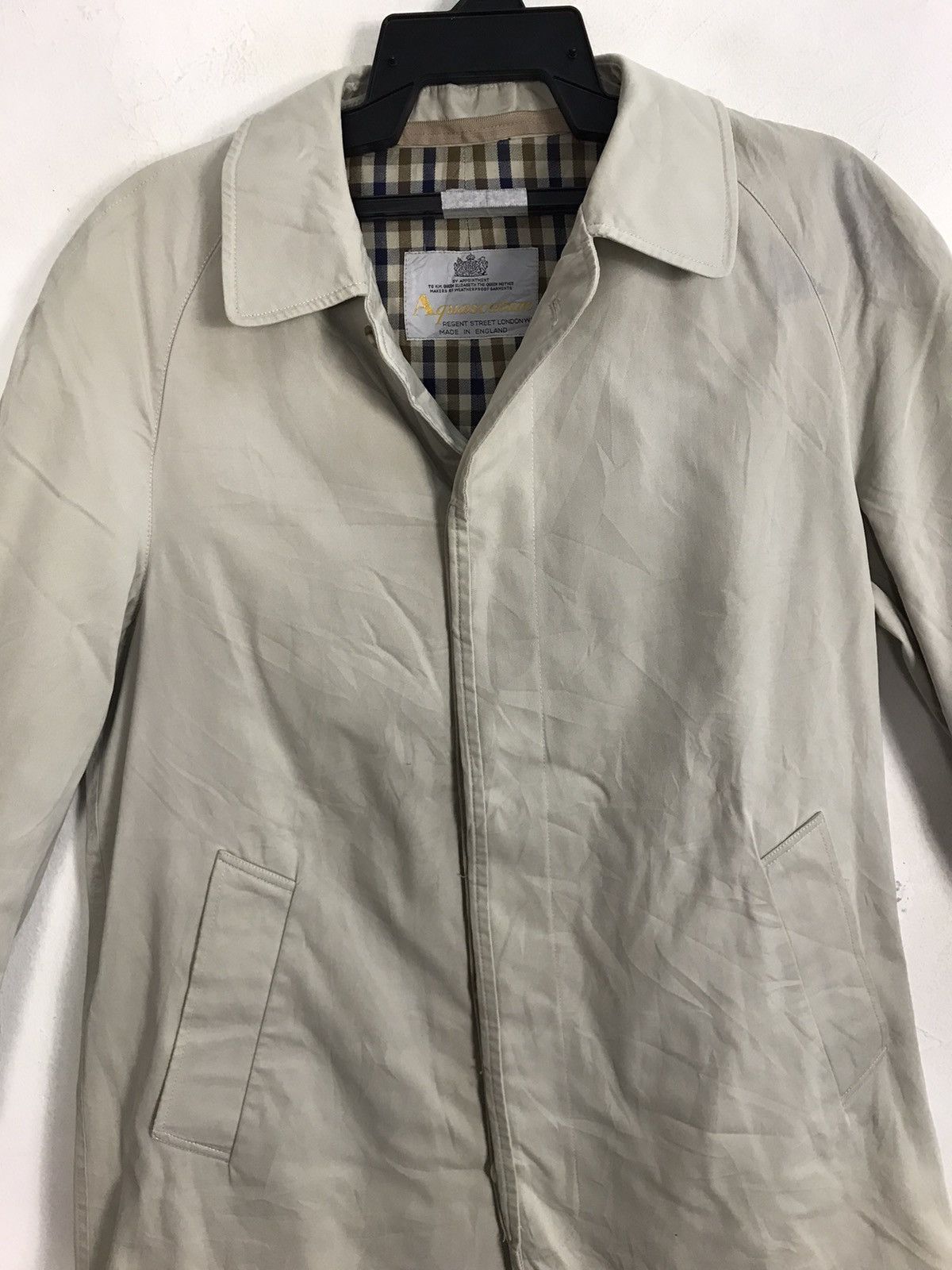 Aquascutum × Designer Aquascutum London Trench Coat Plain Button Design Size XL / US 12-14 / IT 48-50 - 3 Thumbnail