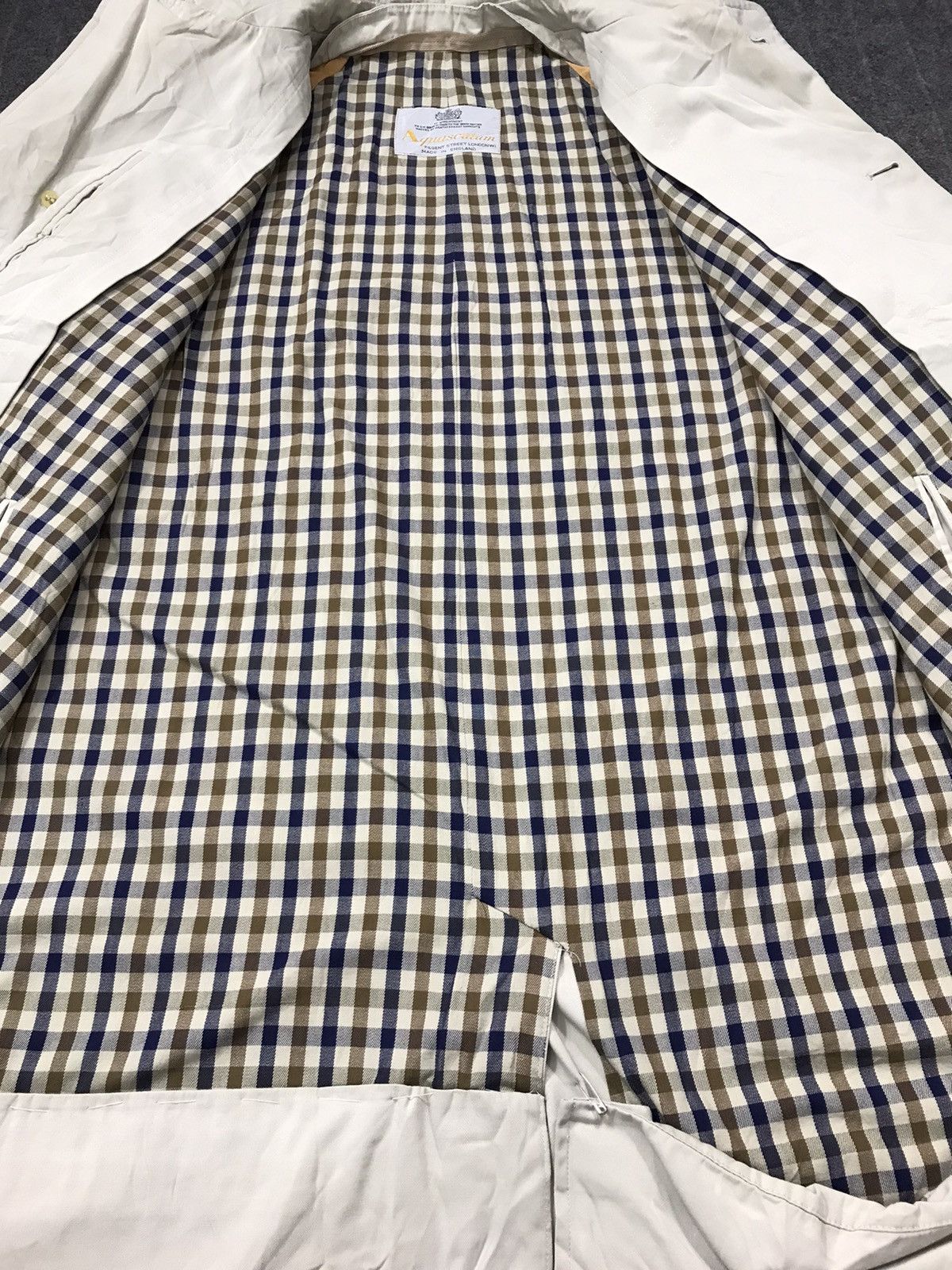 Aquascutum × Designer Aquascutum London Trench Coat Plain Button Design Size XL / US 12-14 / IT 48-50 - 5 Thumbnail