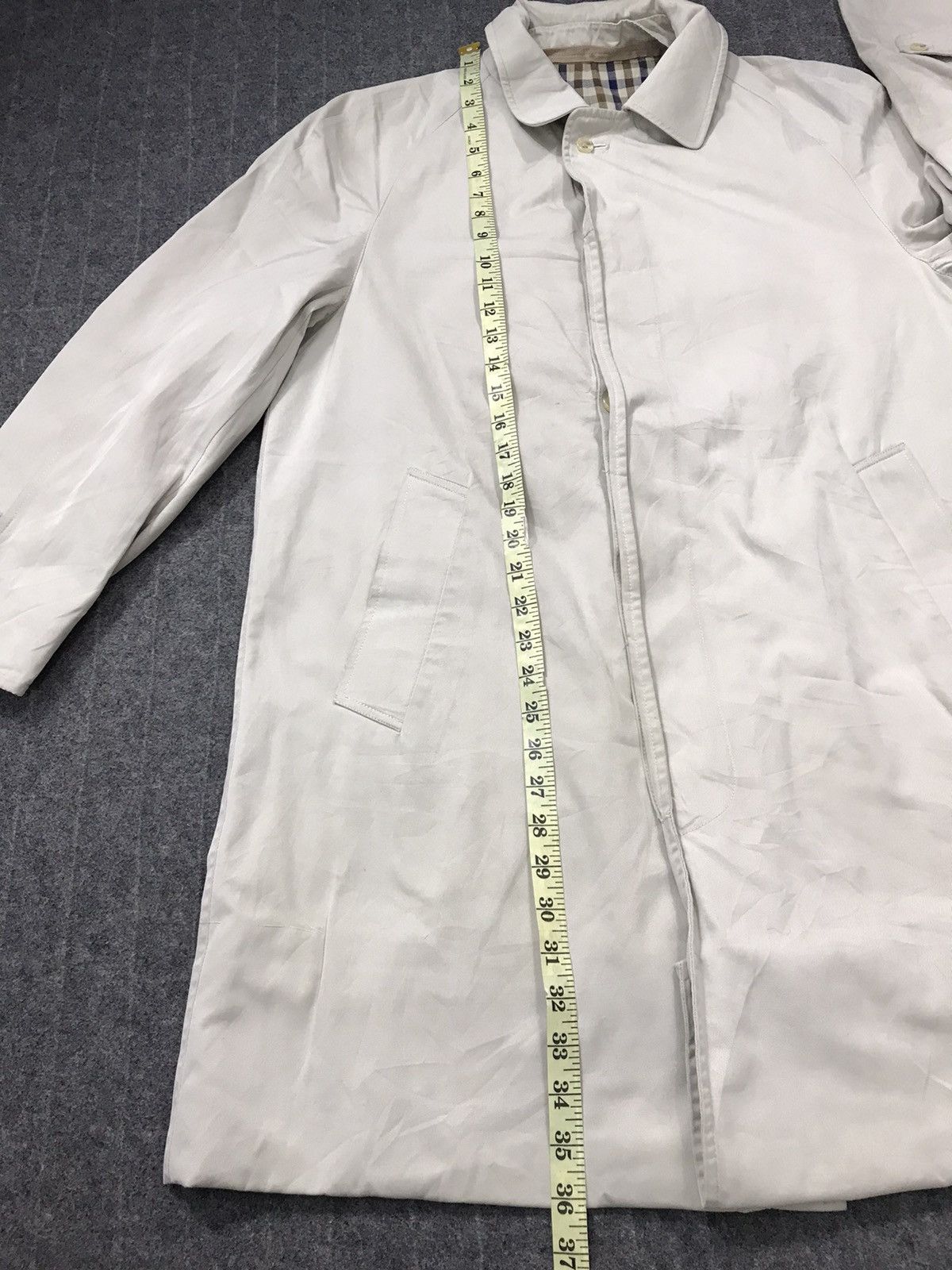 Aquascutum × Designer Aquascutum London Trench Coat Plain Button Design Size XL / US 12-14 / IT 48-50 - 9 Thumbnail