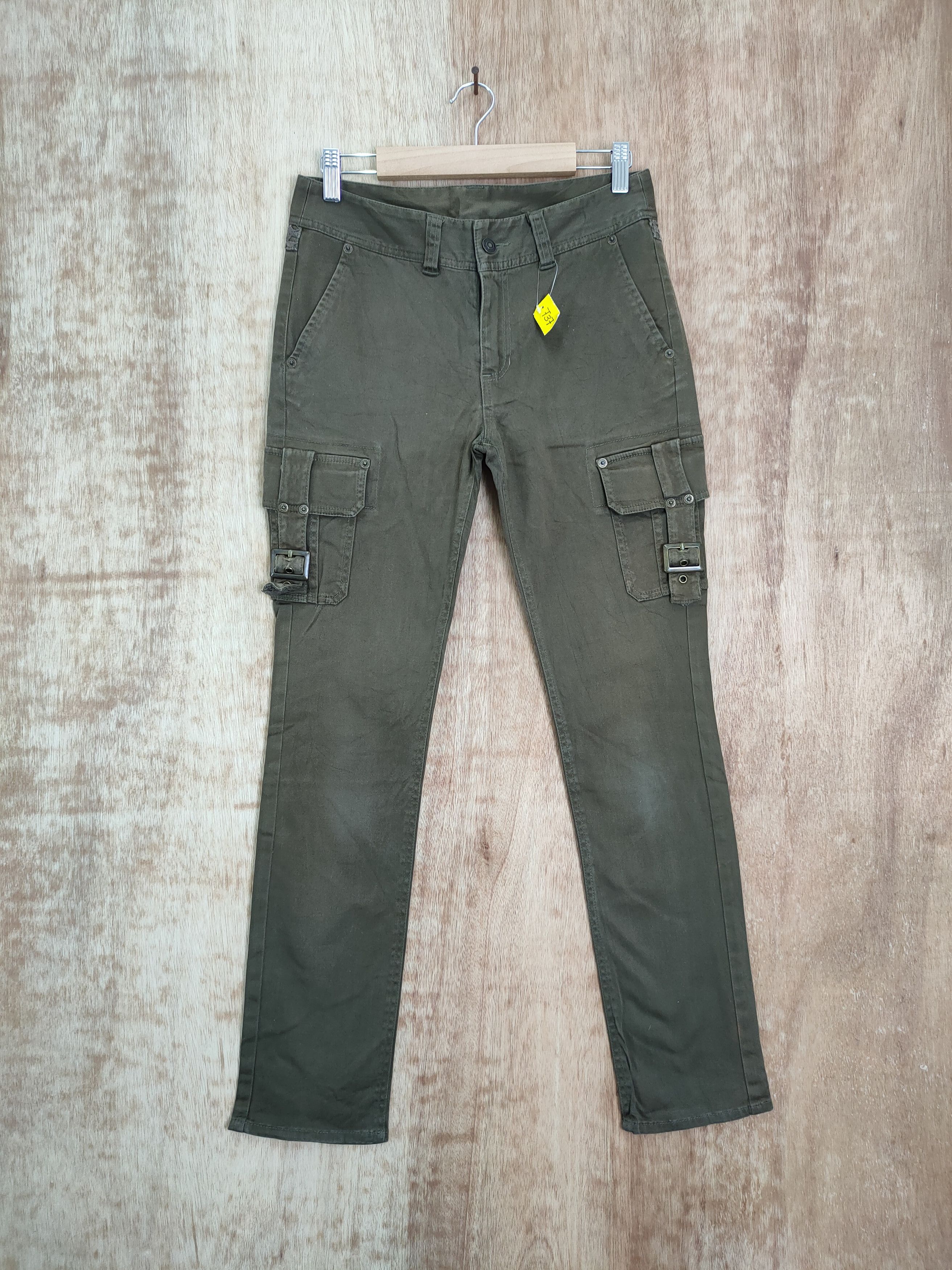Japanese Brand DLL Japan vintage skinny multi pocket cargo pants #737 Size US 27 - 1 Thumbnail