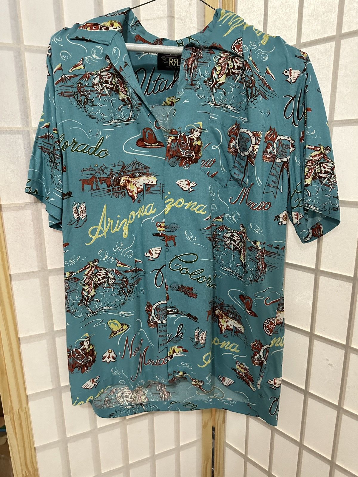 image of Rrl Ralph Lauren Western Double R Button Down Shirt New, Men's (Size Medium)
