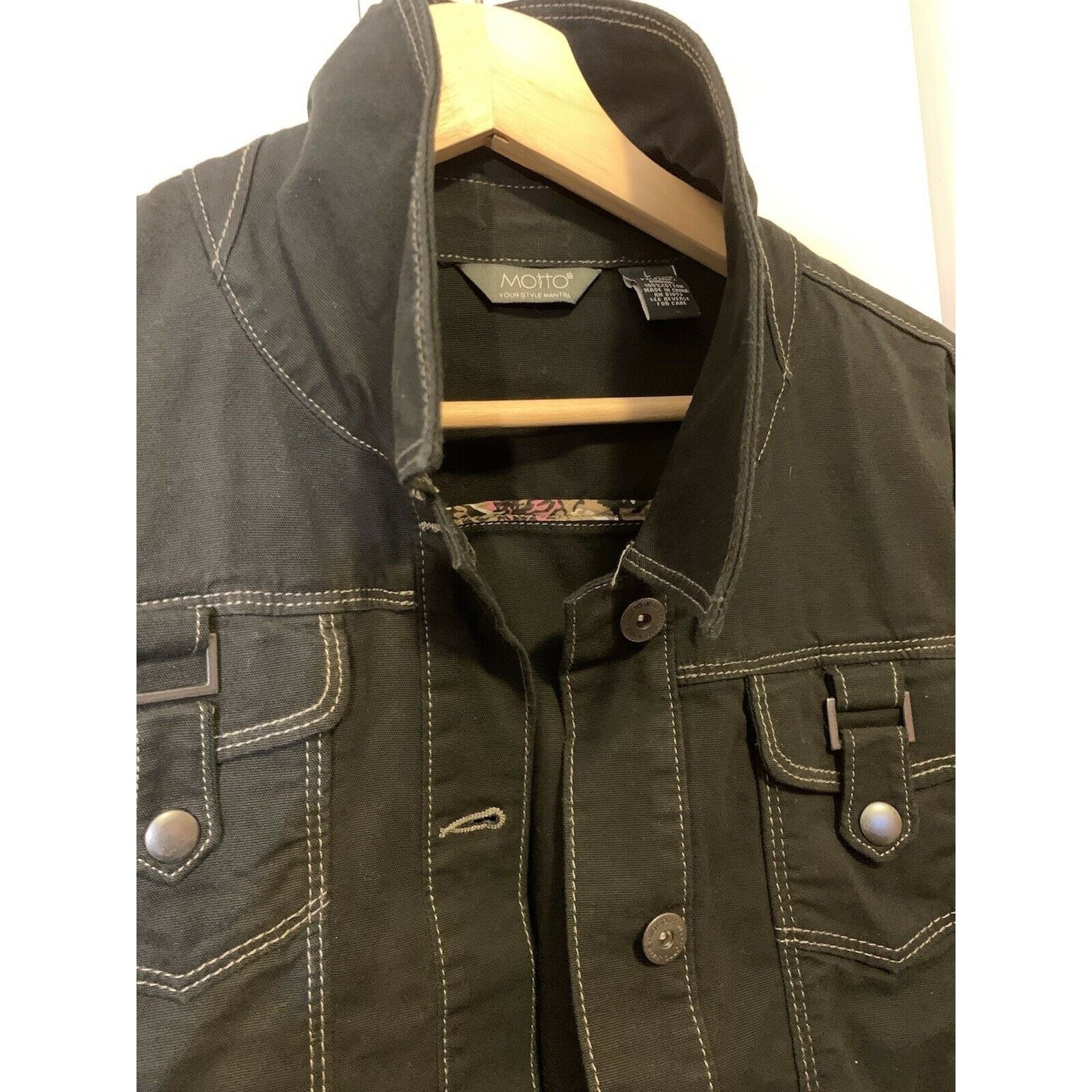 Other Motto Women’s Black Jacket Sz L Size L / US 10 / IT 46 - 7 Thumbnail