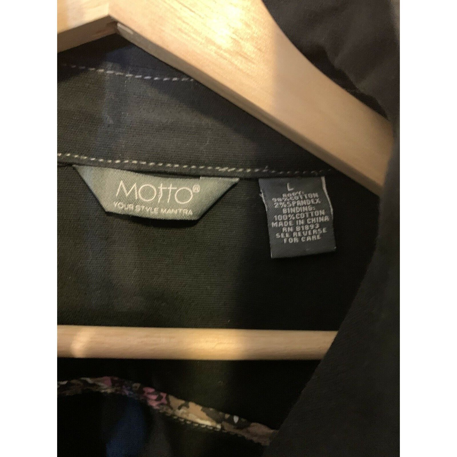 Other Motto Women’s Black Jacket Sz L Size L / US 10 / IT 46 - 2 Thumbnail