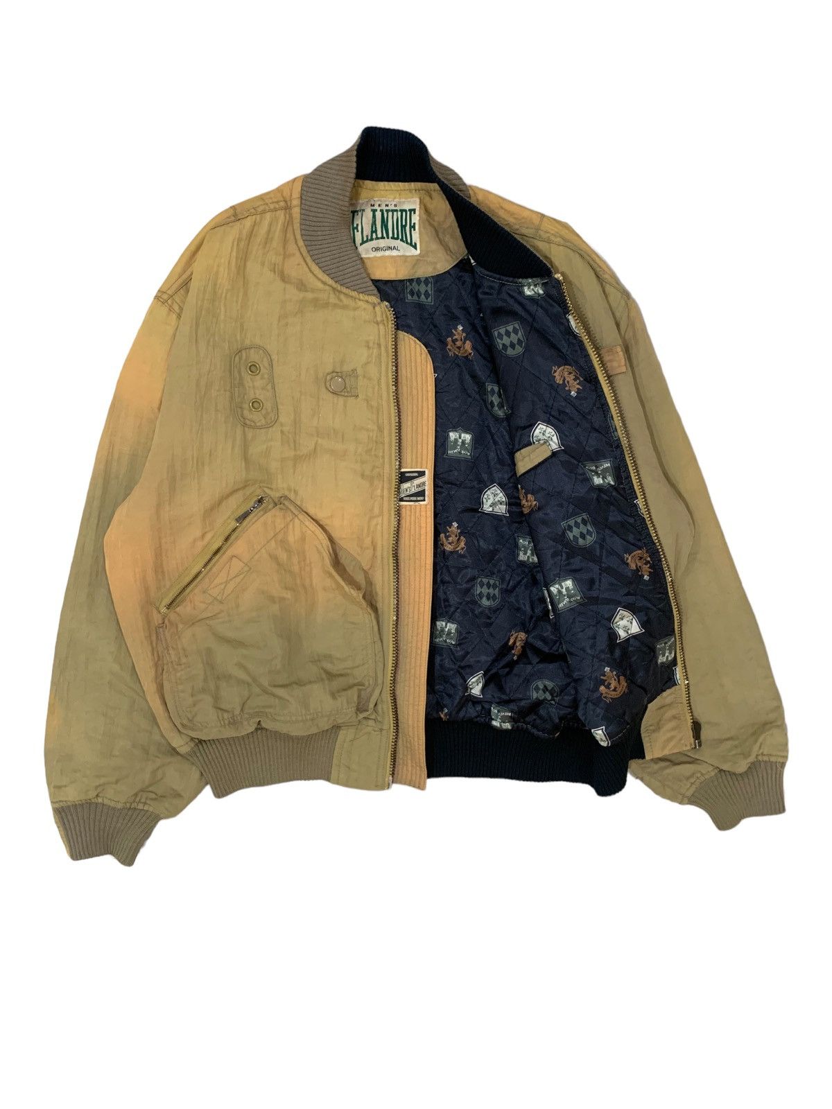 Japanese Brand Vintage Men Flandre Sun Faded Bomber Jacket Size US M / EU 48-50 / 2 - 3 Thumbnail