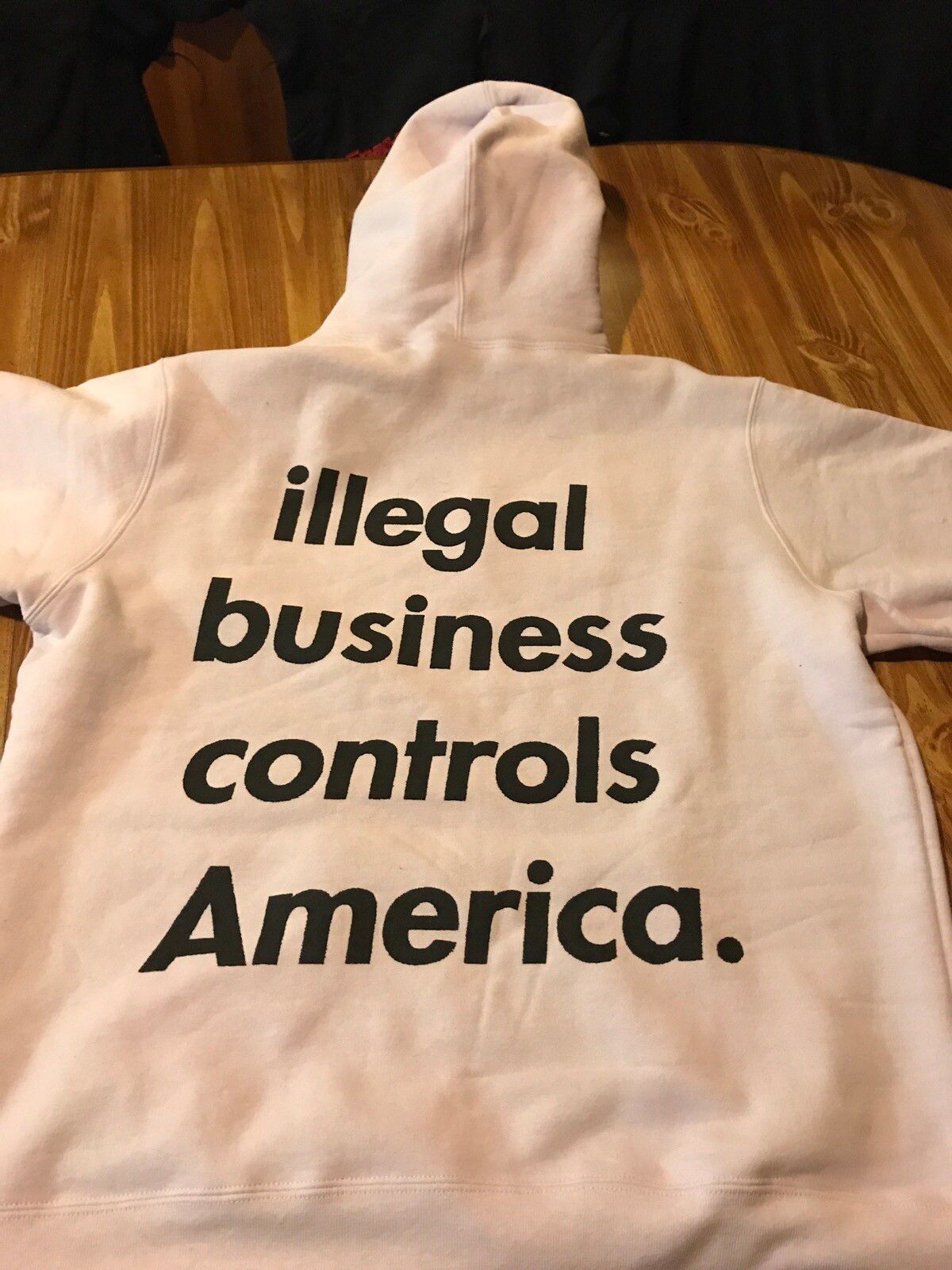 Supreme Illegal Business Hooded Sweatshirt Light Brown