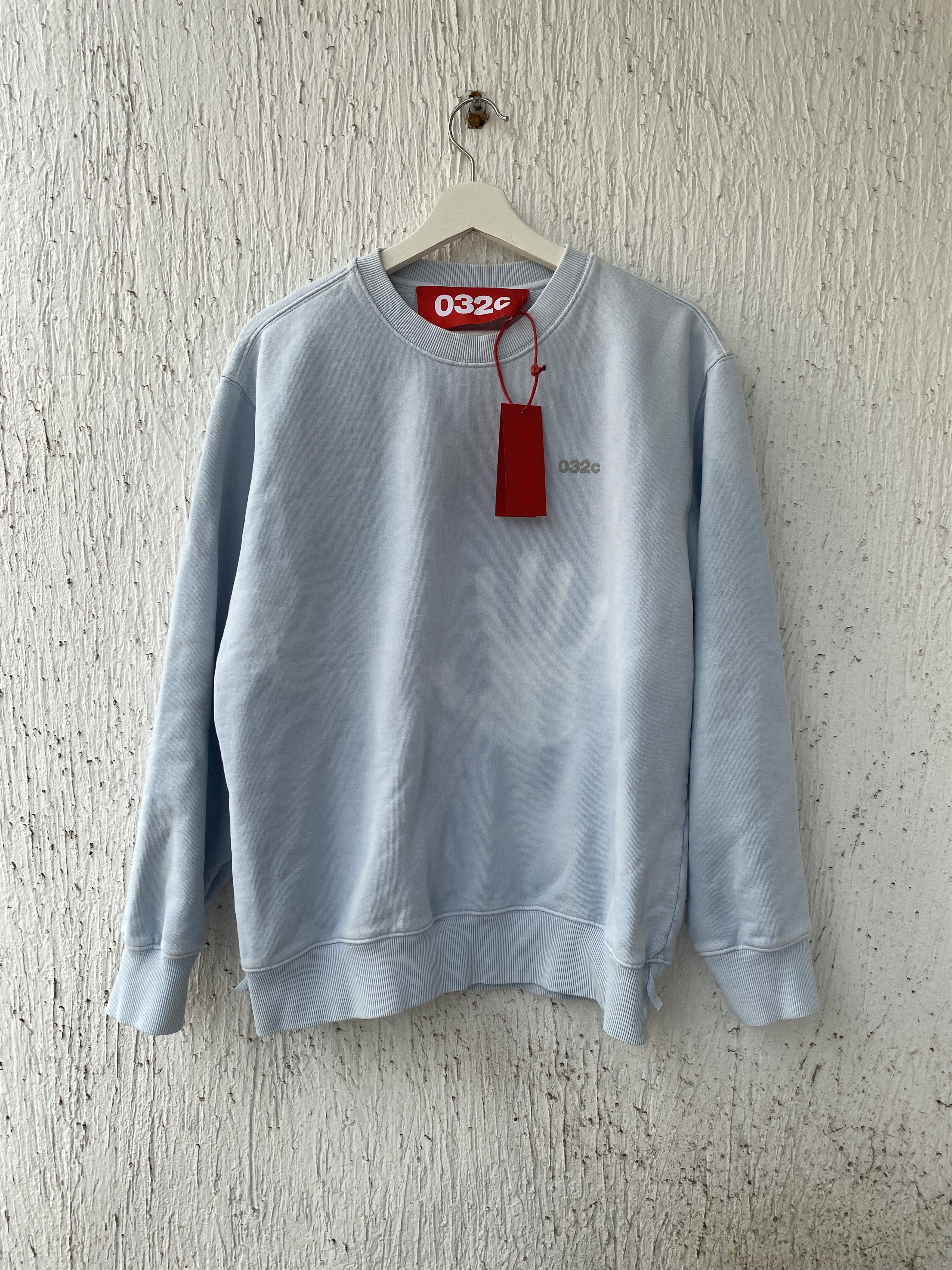 image of 032C Heat Sensitive Sweatshirt in Baby Blue, Men's (Size Medium)