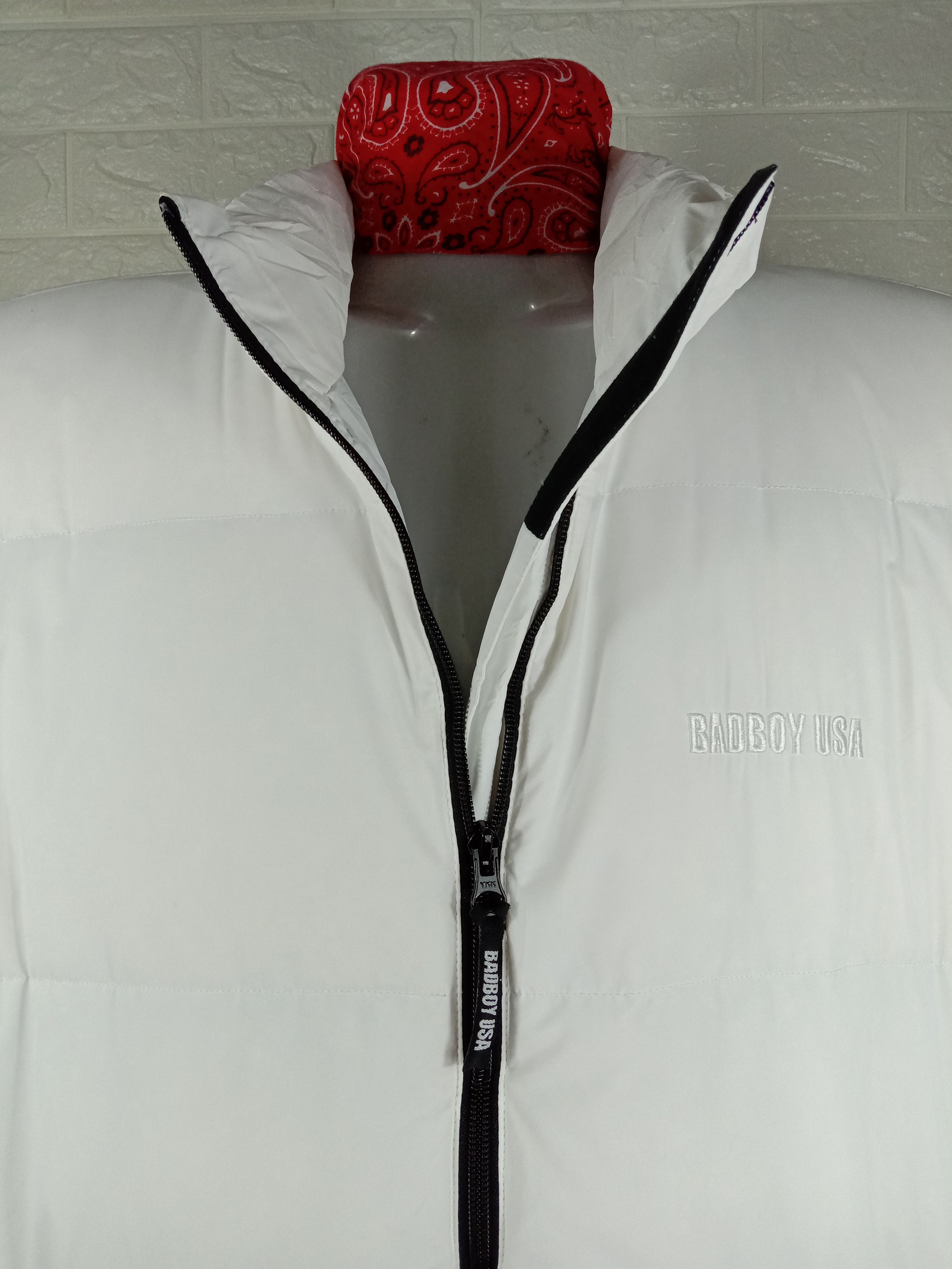 Japanese Brand Vintage BADBOY USA Puffer White Jacket Size US XL / EU 56 / 4 - 6 Thumbnail