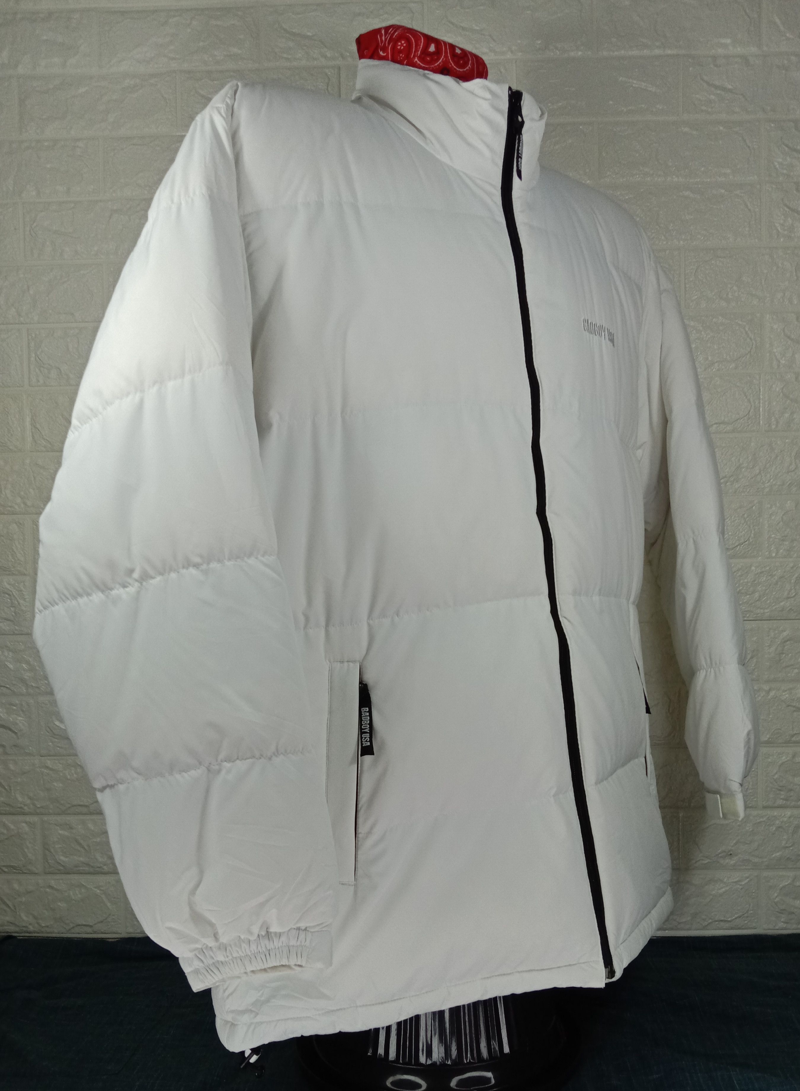Japanese Brand Vintage BADBOY USA Puffer White Jacket Size US XL / EU 56 / 4 - 2 Thumbnail