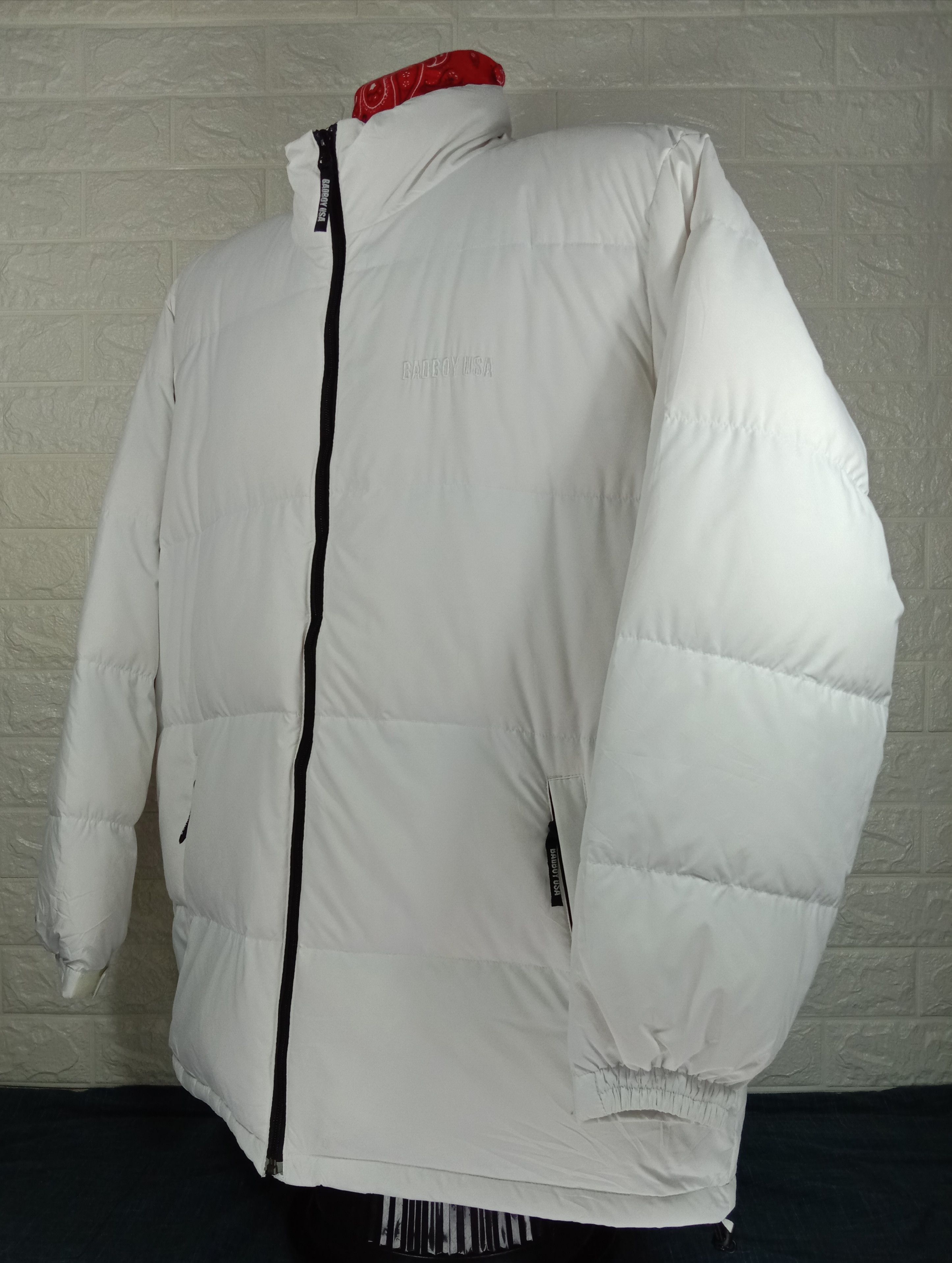 Japanese Brand Vintage BADBOY USA Puffer White Jacket Size US XL / EU 56 / 4 - 3 Thumbnail
