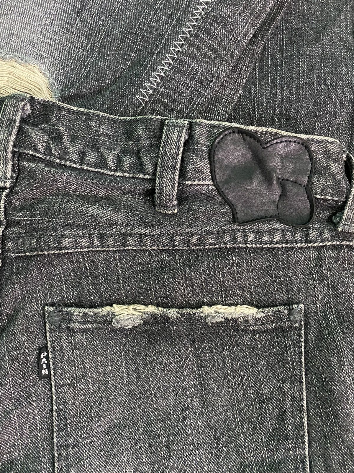 Number (N)ine NUMBER NINE AW04 DISTRESSED PATCHWORK DENIM JEANS Size US 30 / EU 46 - 6 Thumbnail