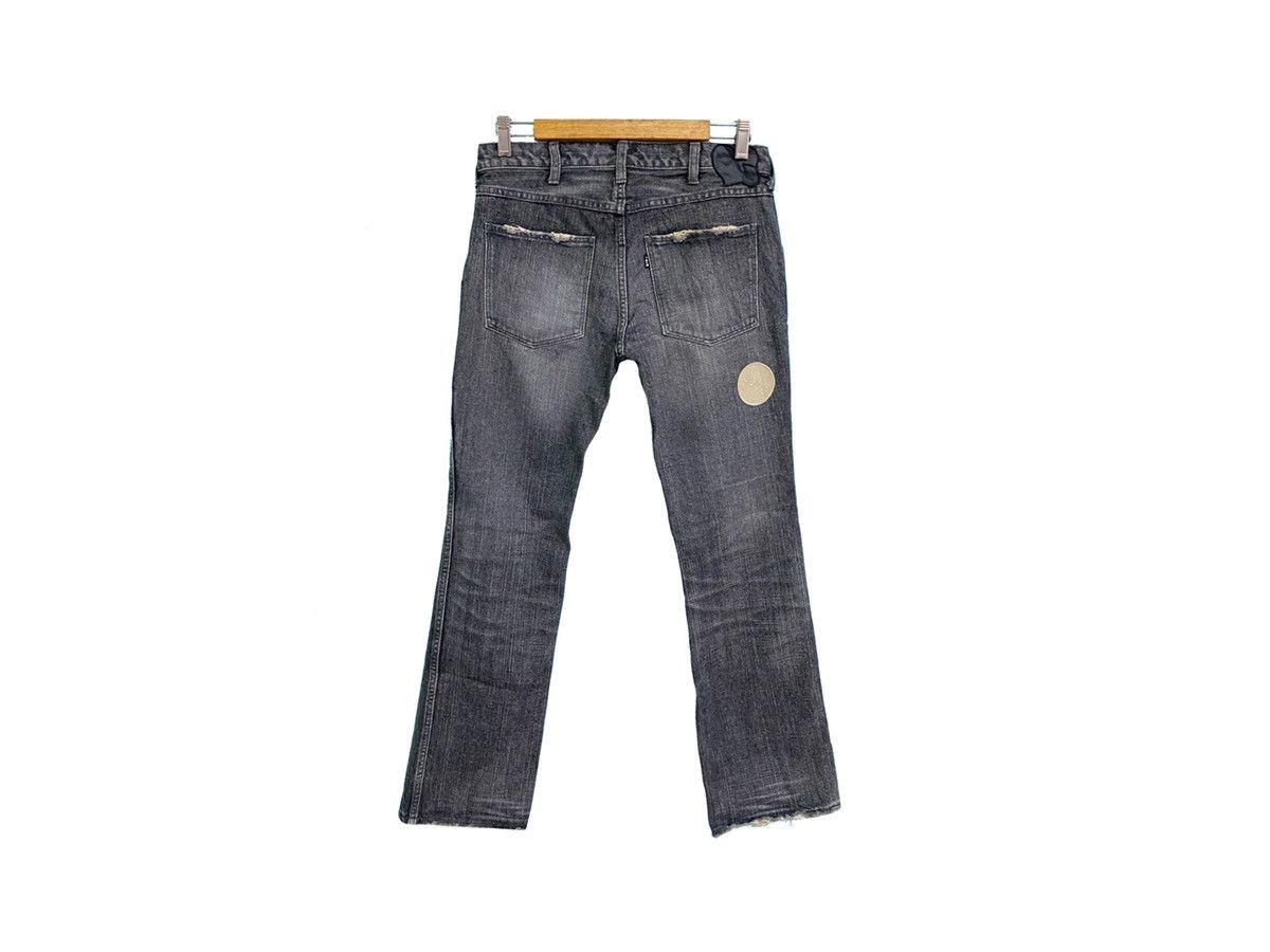 Number (N)ine NUMBER NINE AW04 DISTRESSED PATCHWORK DENIM JEANS Size US 30 / EU 46 - 4 Thumbnail