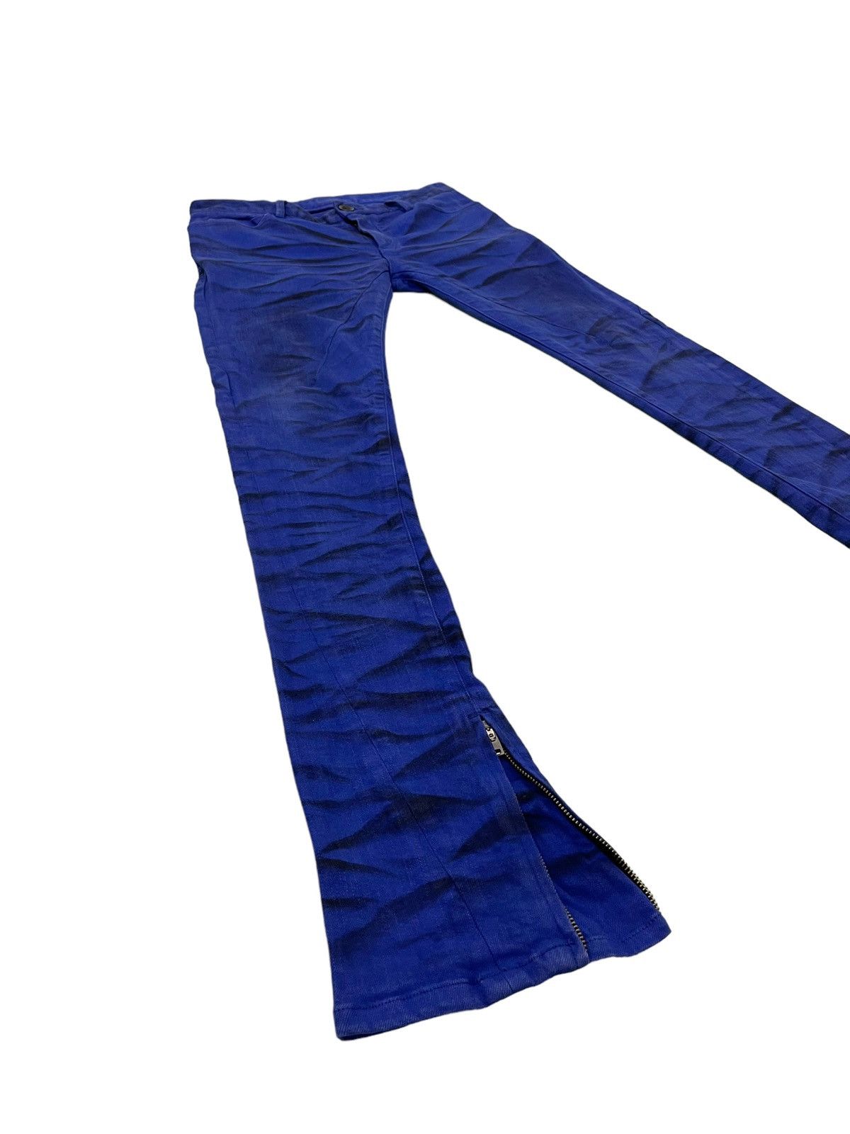 image of Buffalo Bobs Skinny Flare Jeans Johnny Wolf Coated Whisker Stretch 55 in Blue, Men's (Size 31)