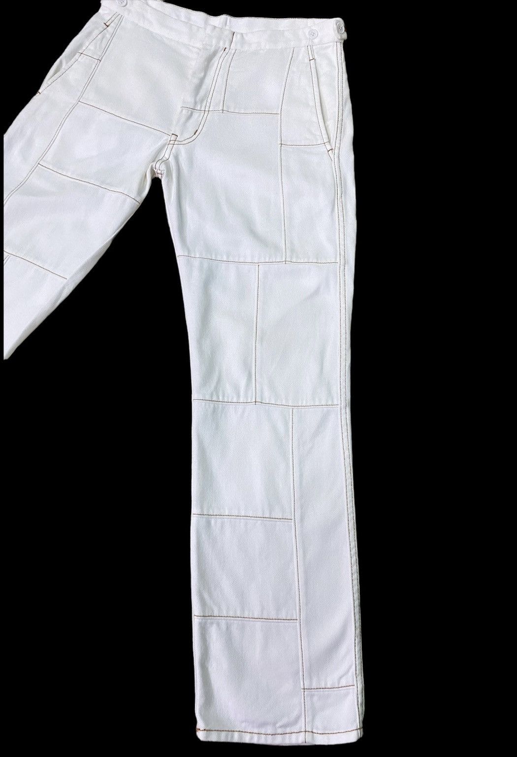 Comme des Garcons COMME DES GARCONS AD2006 STRIPE WHITE DENIM JEANS Size US 31 - 4 Thumbnail