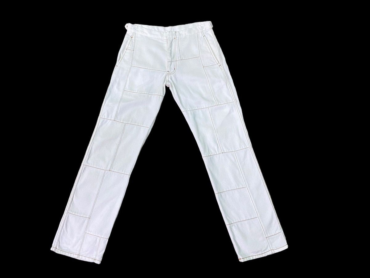 Comme des Garcons COMME DES GARCONS AD2006 STRIPE WHITE DENIM JEANS Size US 31 - 2 Thumbnail