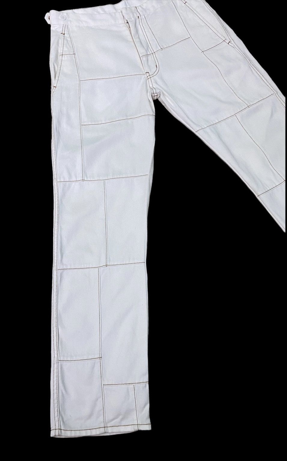 Comme des Garcons COMME DES GARCONS AD2006 STRIPE WHITE DENIM JEANS Size US 31 - 5 Thumbnail