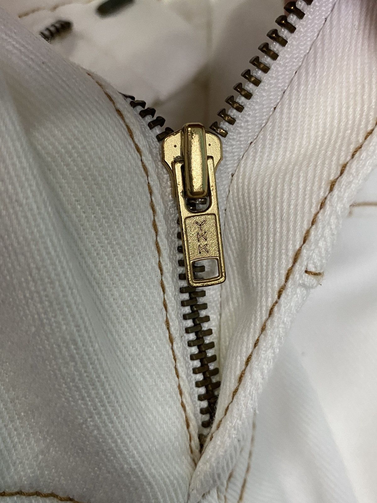 Comme des Garcons COMME DES GARCONS AD2006 STRIPE WHITE DENIM JEANS Size US 31 - 9 Thumbnail