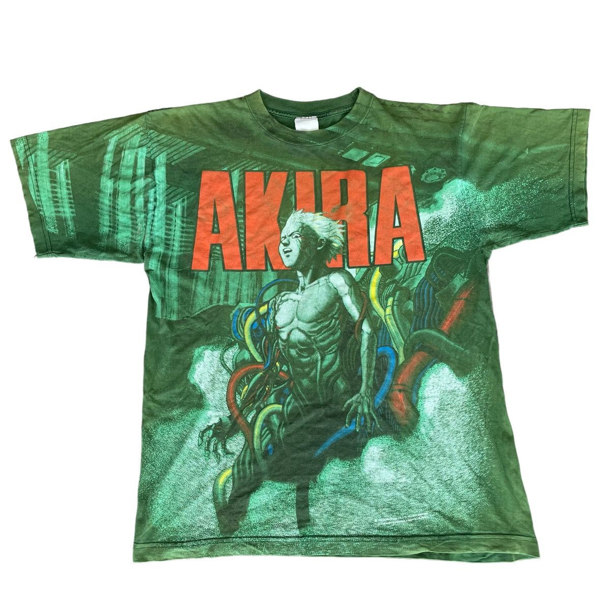 image of Anima x Movie Akira Tetsuo 1993 Vintage Tee T Shirt in Green, Men's (Size Large)