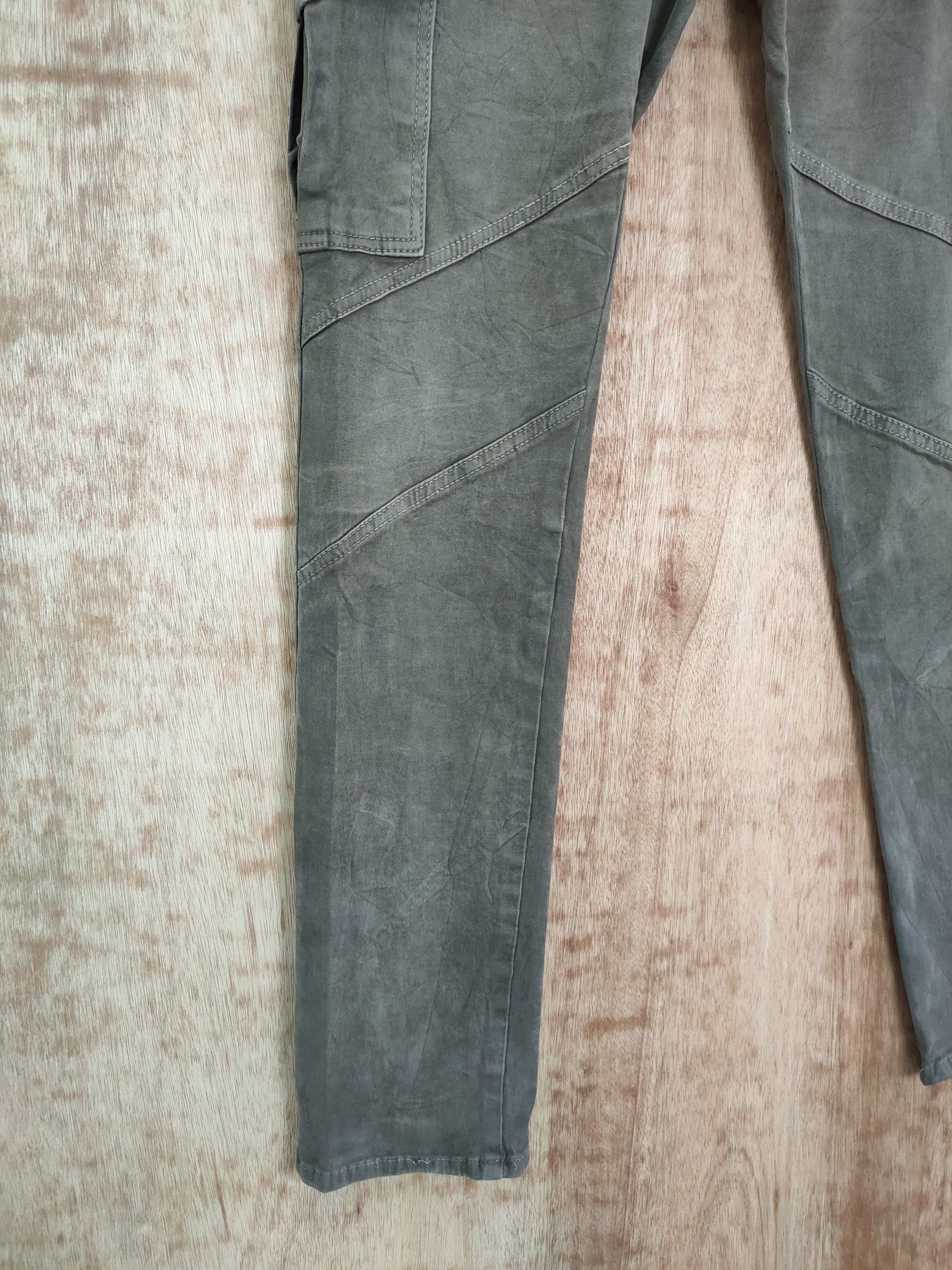 Japanese Brand DL Japan green skinny multipocket tactical cargo pants #200 Size US 32 / EU 48 - 2 Thumbnail