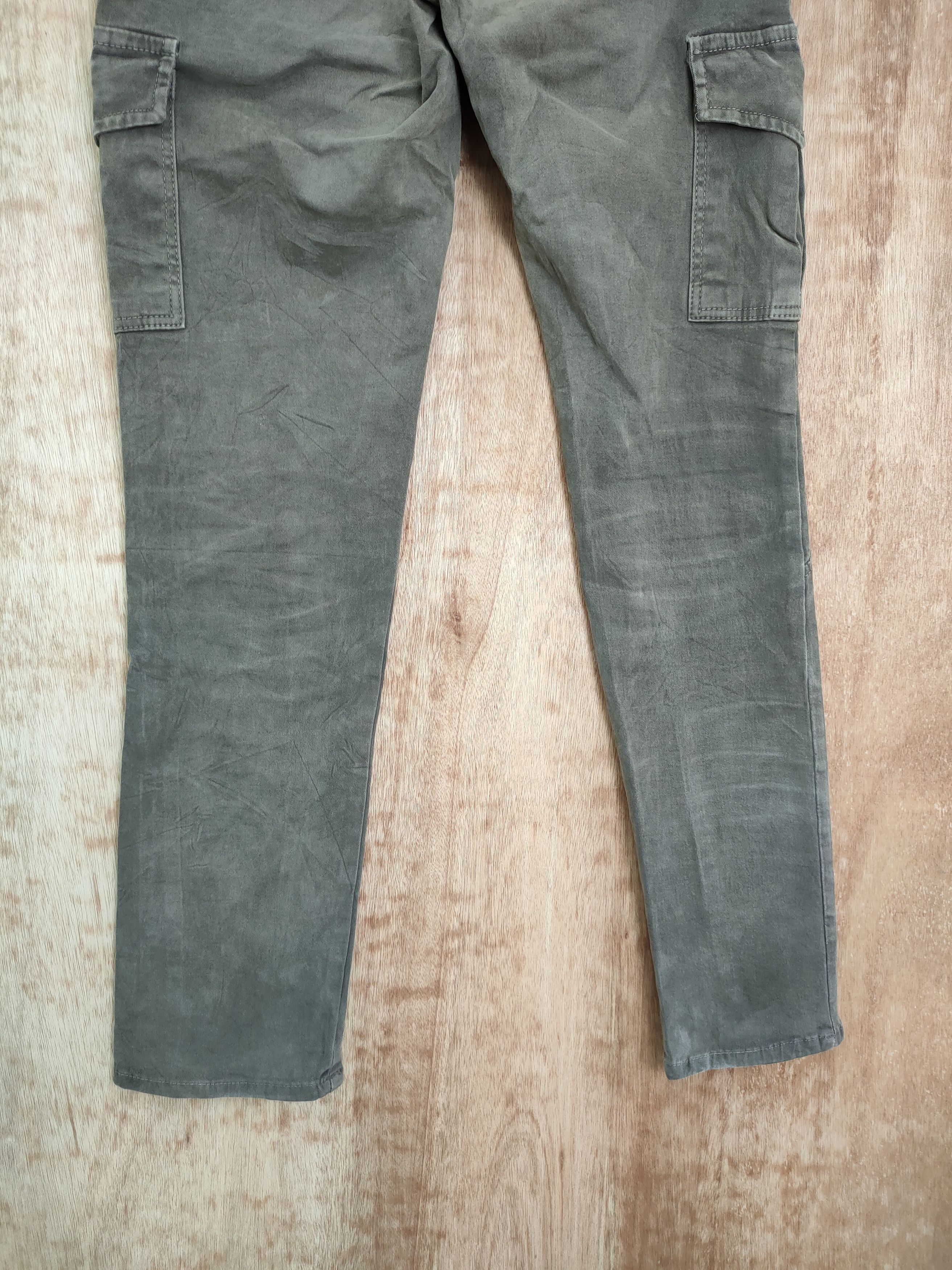 Japanese Brand DL Japan green skinny multipocket tactical cargo pants #200 Size US 32 / EU 48 - 7 Thumbnail