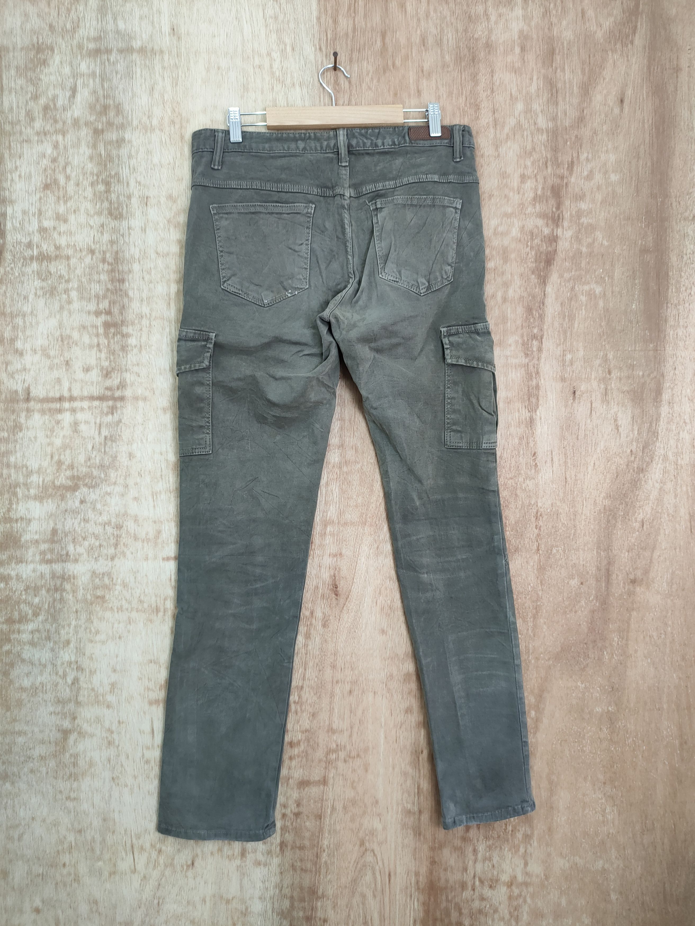 Japanese Brand DL Japan green skinny multipocket tactical cargo pants #200 Size US 32 / EU 48 - 6 Thumbnail