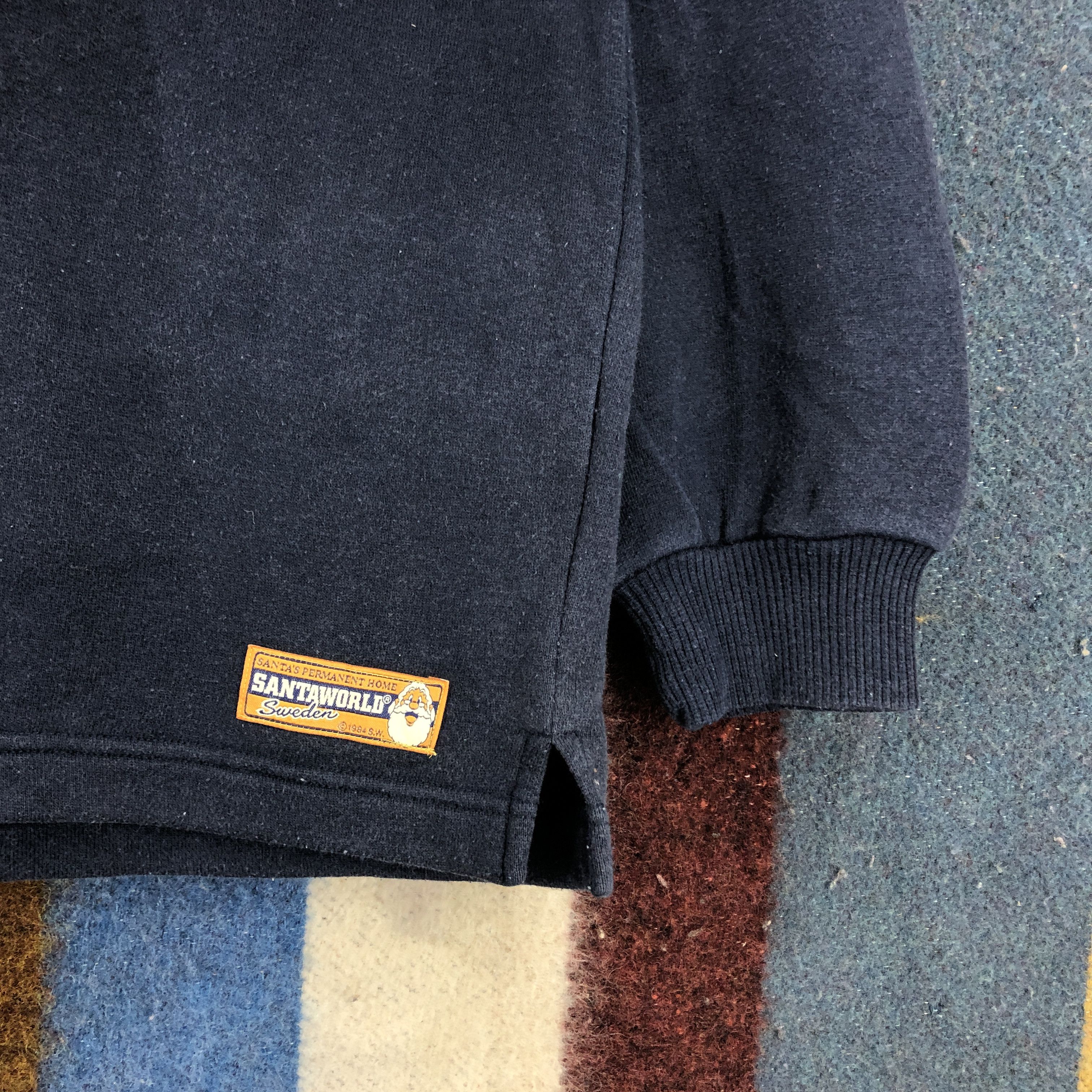 Japanese Brand SANTA WORLD Zip Ups Turtle Neck Sweatshirt #048-02 Size US M / EU 48-50 / 2 - 5 Thumbnail