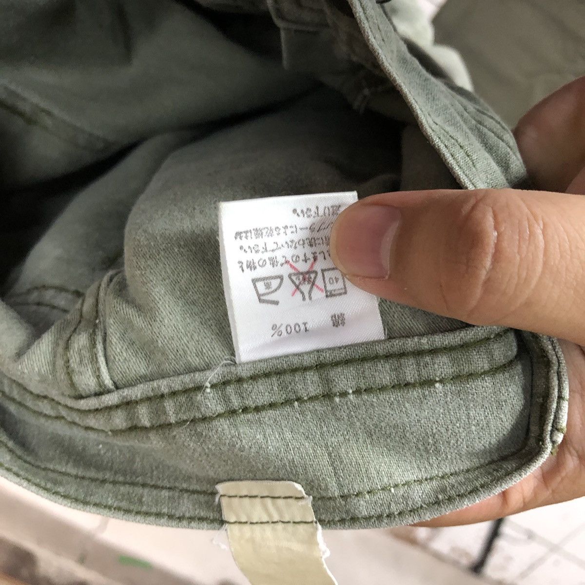 Vintage Japanese Brand faded Green streetwear Cargo Pants #4470 Size US 32 / EU 48 - 16 Thumbnail