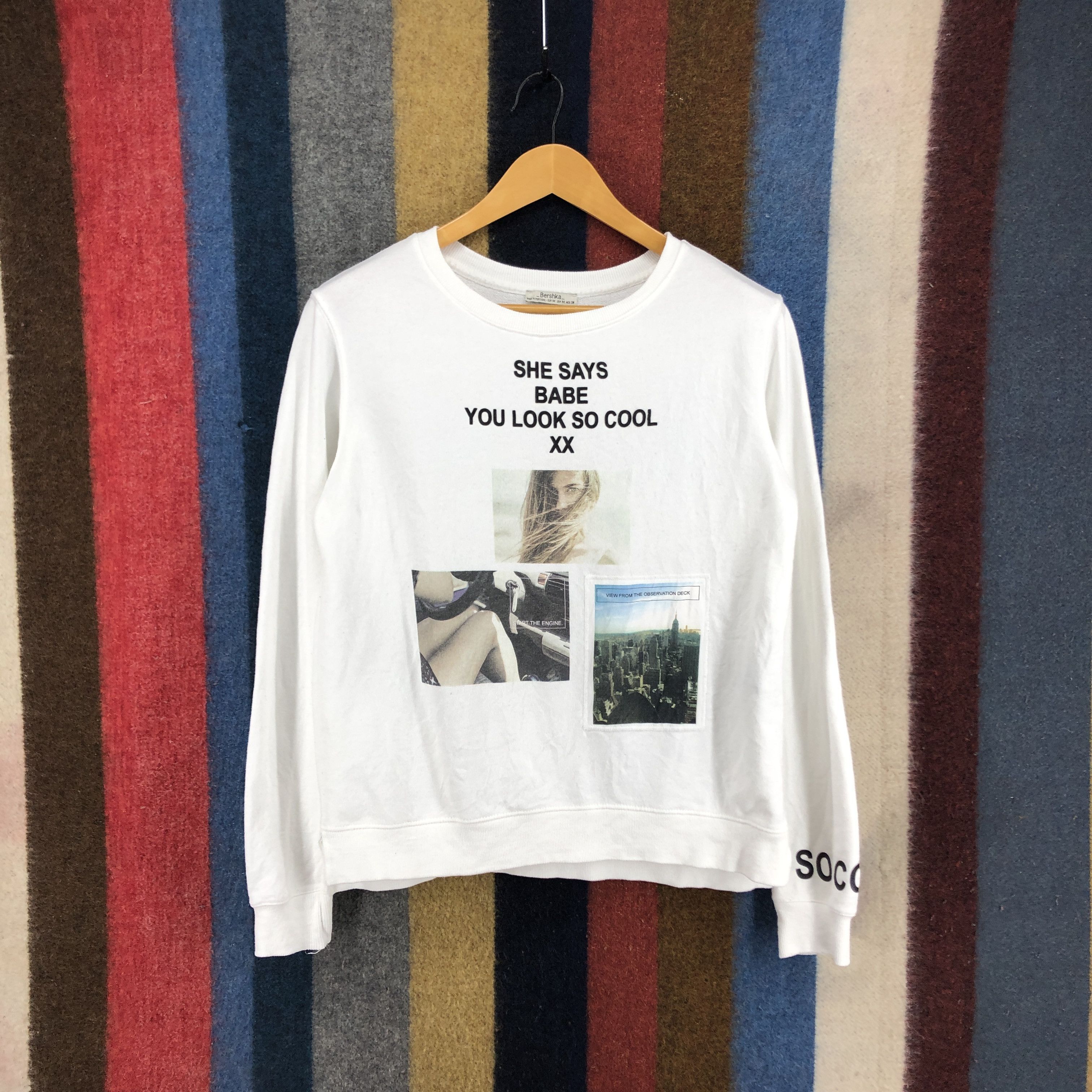 Bershka BERSHKA Made In PORTUGAL Crew Neck Sweatshirt #0343/O Size US S / EU 44-46 / 1 - 1 Thumbnail
