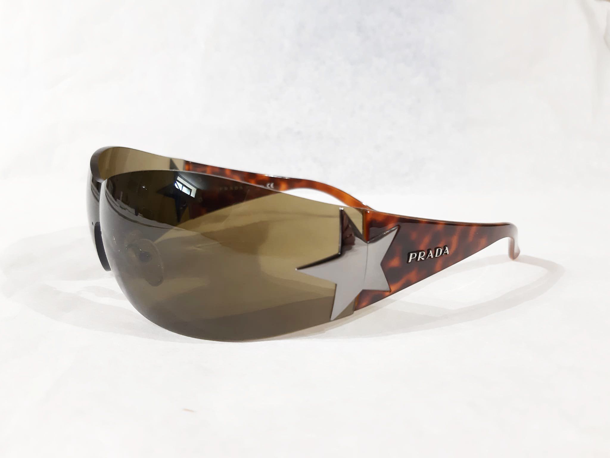 Prada Y2K Chrome Star Leopard Sunglasses Vintage early 2000's Size ONE SIZE - 2 Thumbnail