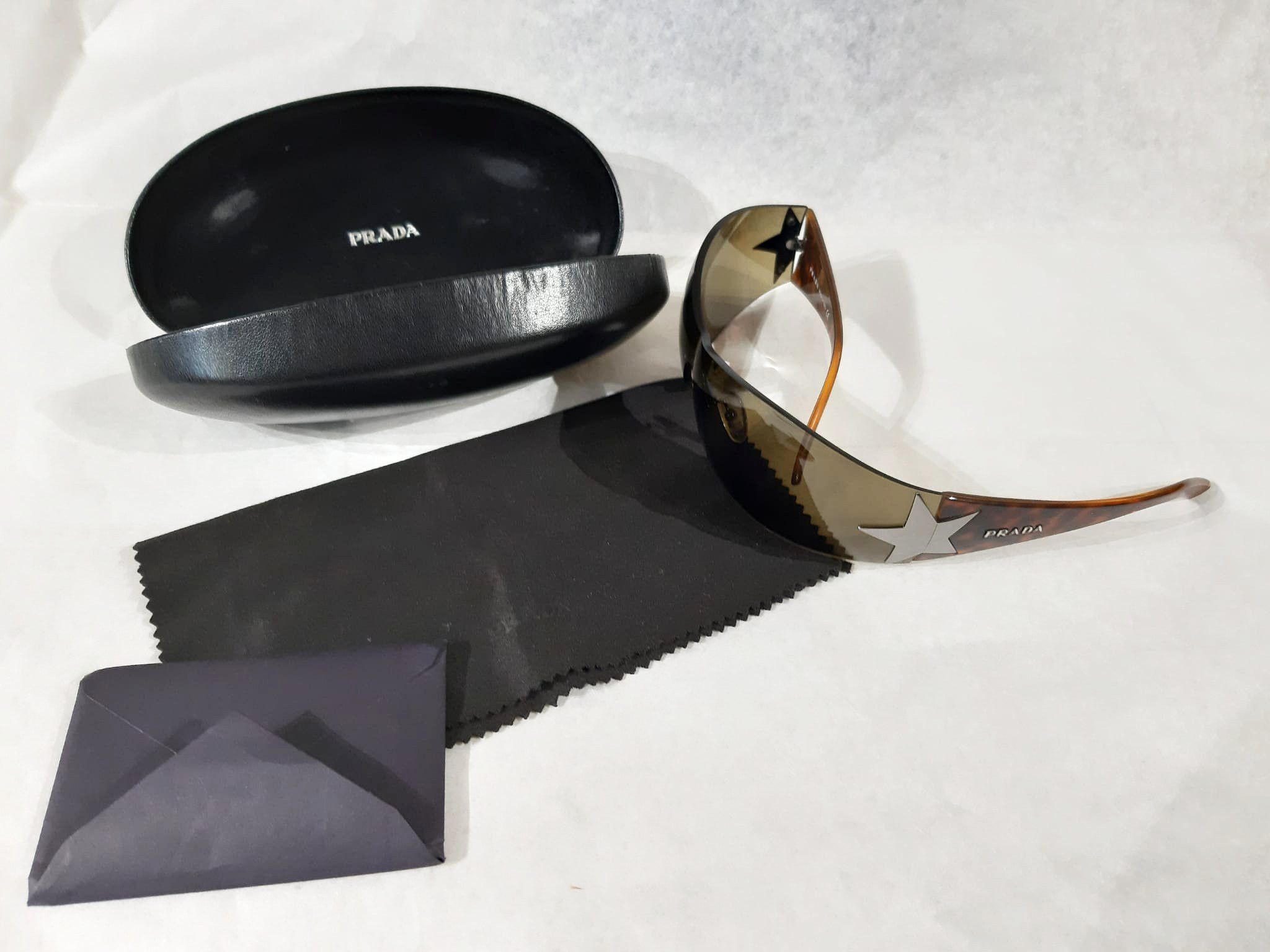Prada Y2K Chrome Star Leopard Sunglasses Vintage early 2000's Size ONE SIZE - 7 Thumbnail
