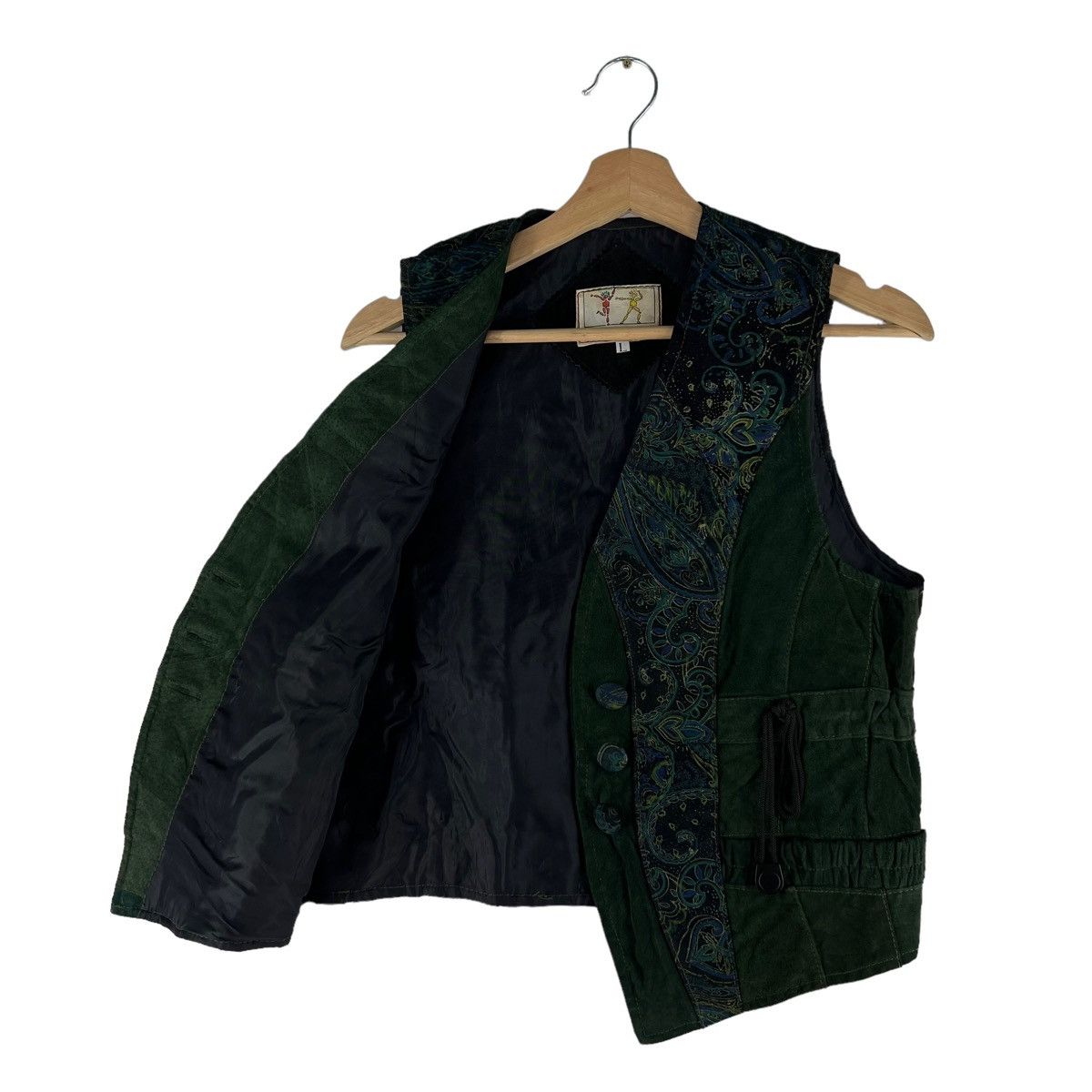 Genuine Leather VINTAGE GENUINE LEATHER VEST NAVAJO DESIGN INNER MONGOLTA Size US L / EU 52-54 / 3 - 8 Thumbnail