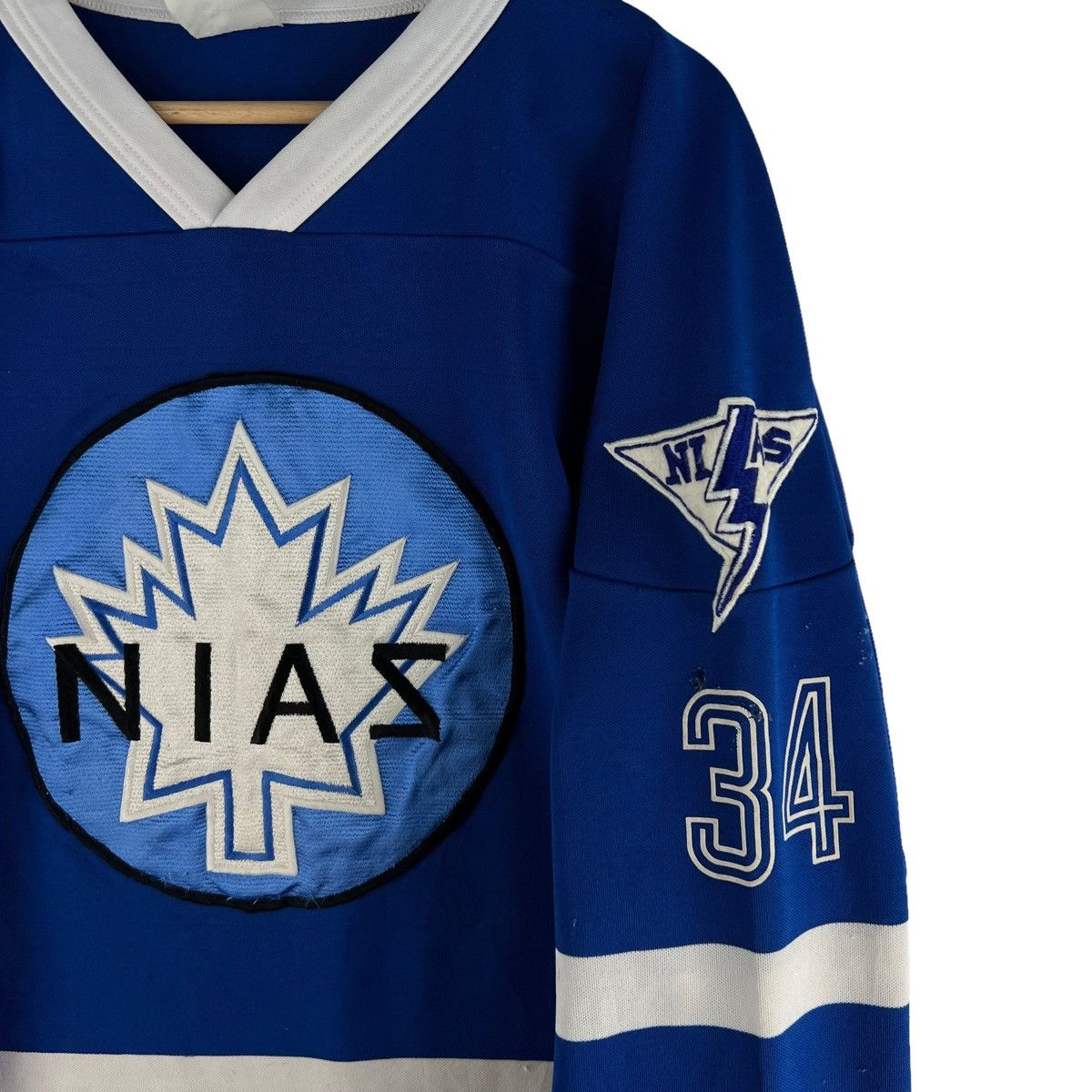 Japanese Brand VINTAGE NISHIUCHI 34 SPORTWEAR HOCKEY JERSEY ICE SWEATSHIRT Size US L / EU 52-54 / 3 - 5 Thumbnail