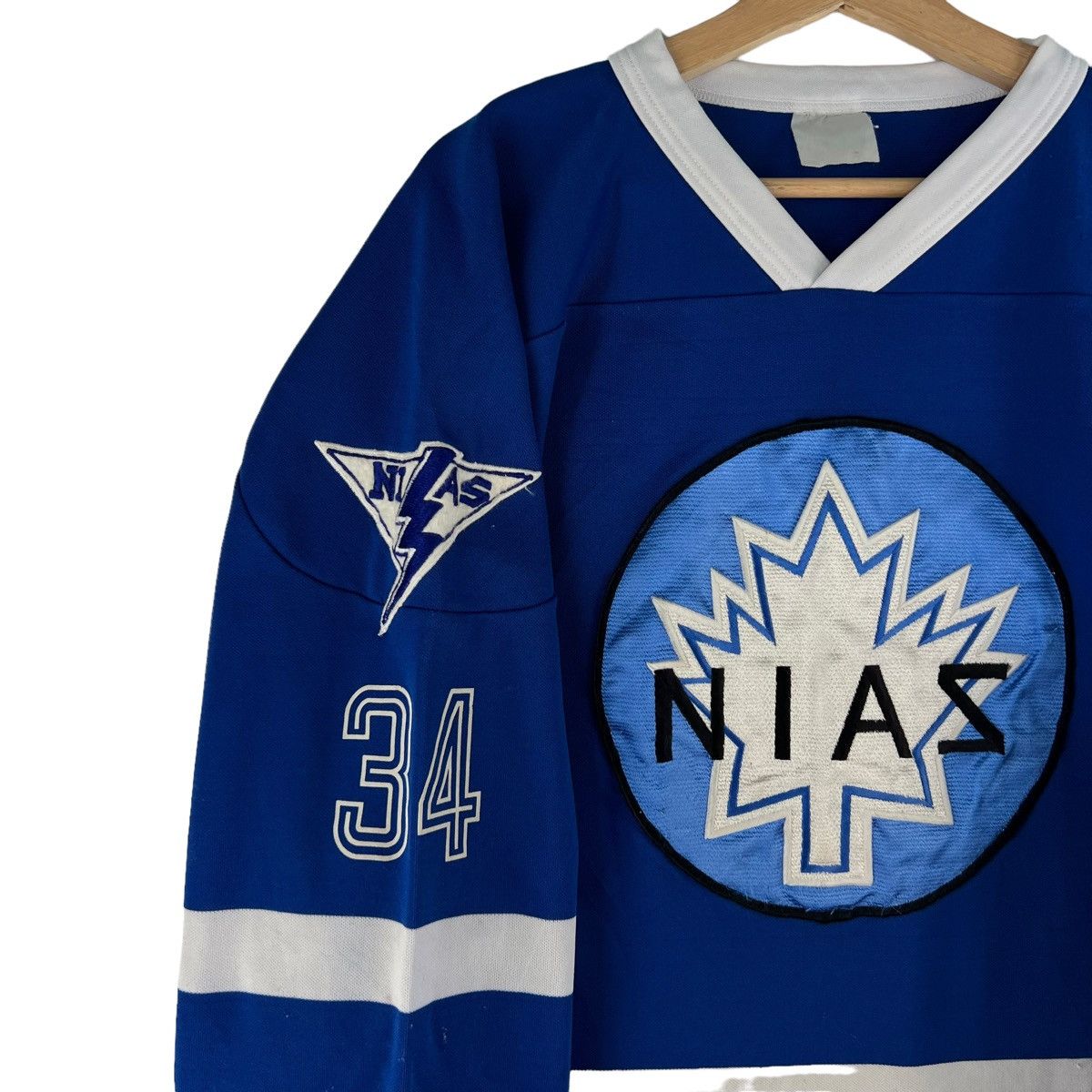 Japanese Brand VINTAGE NISHIUCHI 34 SPORTWEAR HOCKEY JERSEY ICE SWEATSHIRT Size US L / EU 52-54 / 3 - 4 Thumbnail
