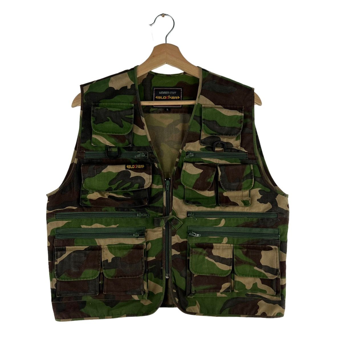 Japanese Brand VINTAGE BLOCKER VEST UTILITY CARGO MULTI POCKET VEST Size US L / EU 52-54 / 3 - 1 Thumbnail