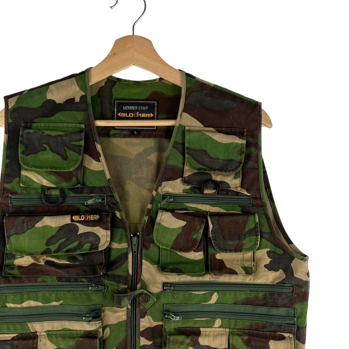 Japanese Brand VINTAGE BLOCKER VEST UTILITY CARGO MULTI POCKET VEST Size US L / EU 52-54 / 3 - 2 Thumbnail