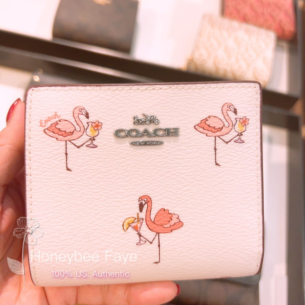 Coach Snap Wallet With Flamingo Print Grailed