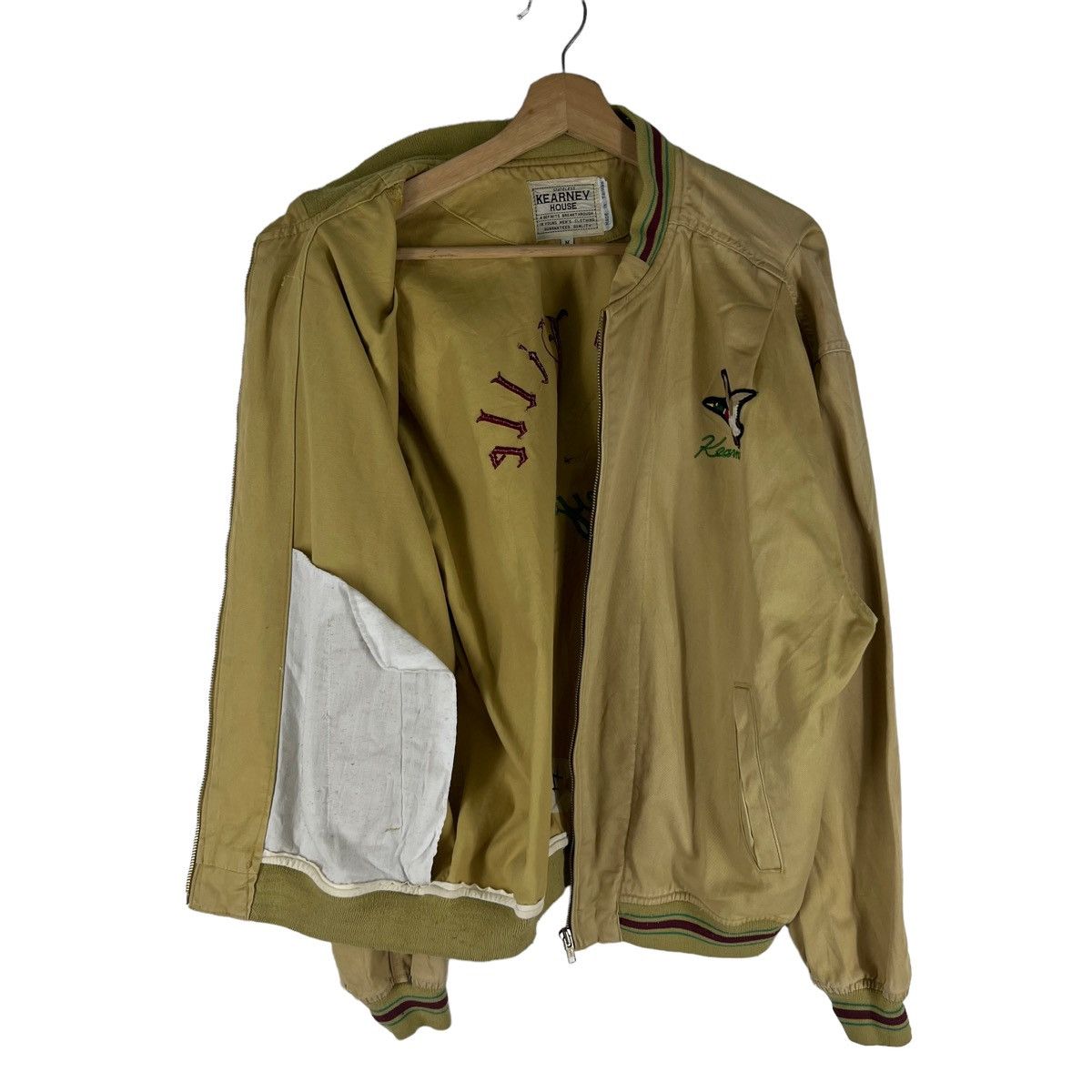 Japanese Brand VINTAGE BOMBER JACKET KEARNY HOUSE BIG LOGO ISSEY MIYAKE Size US M / EU 48-50 / 2 - 8 Thumbnail