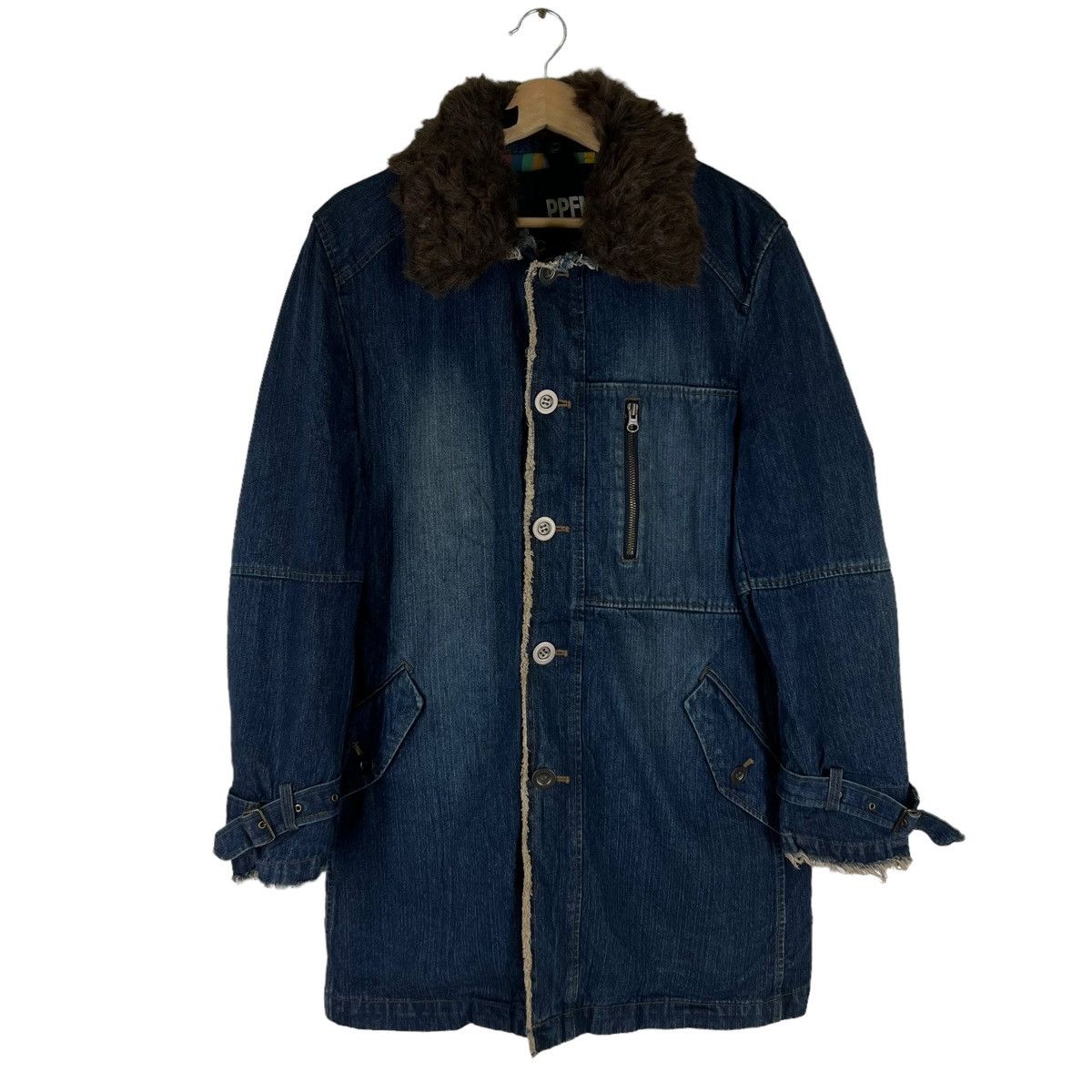 PPFM VINTAGE WORK DENIM JACKET PPFM JAPAN MINK FUR COLLAR Size US M / EU 48-50 / 2 - 1 Thumbnail